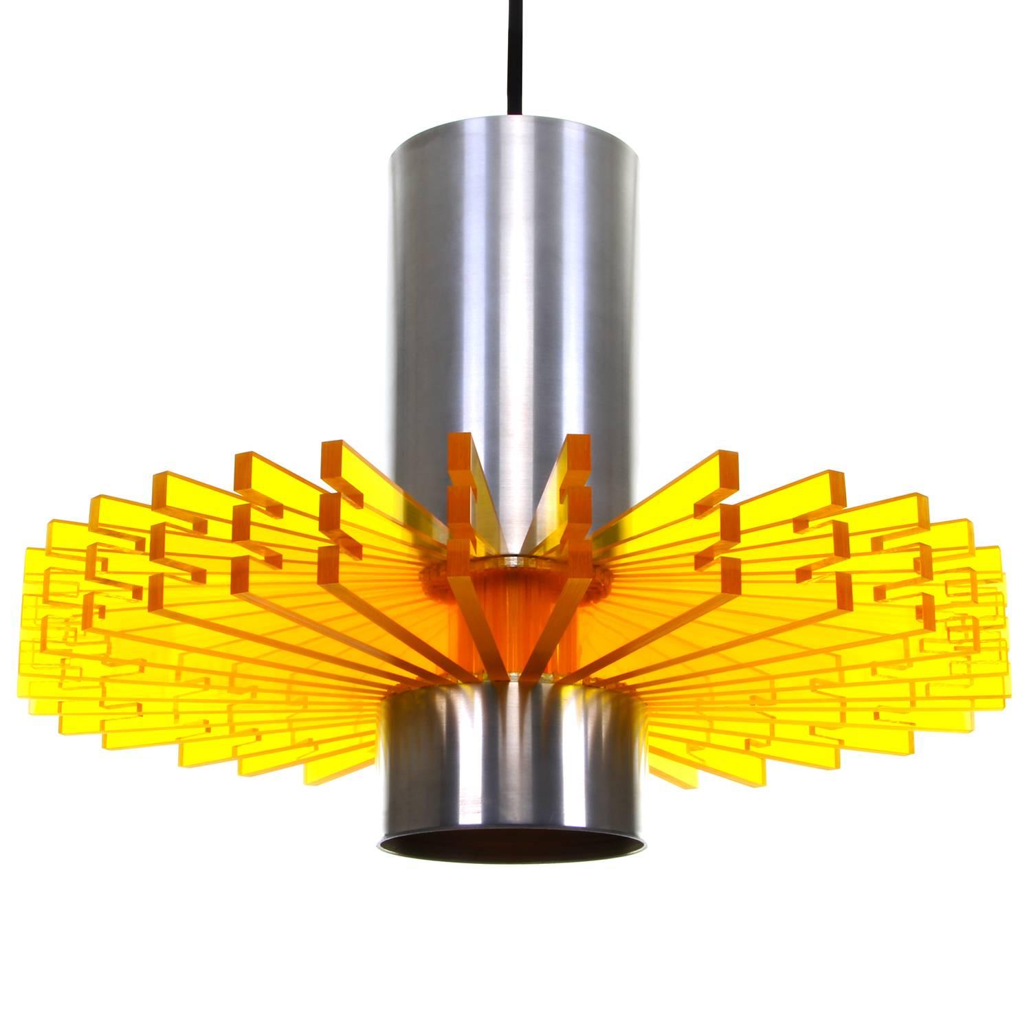 Priest Collar, 'Symfoni' 'Yellow' Pendant Light by Claus Bolby, 1967