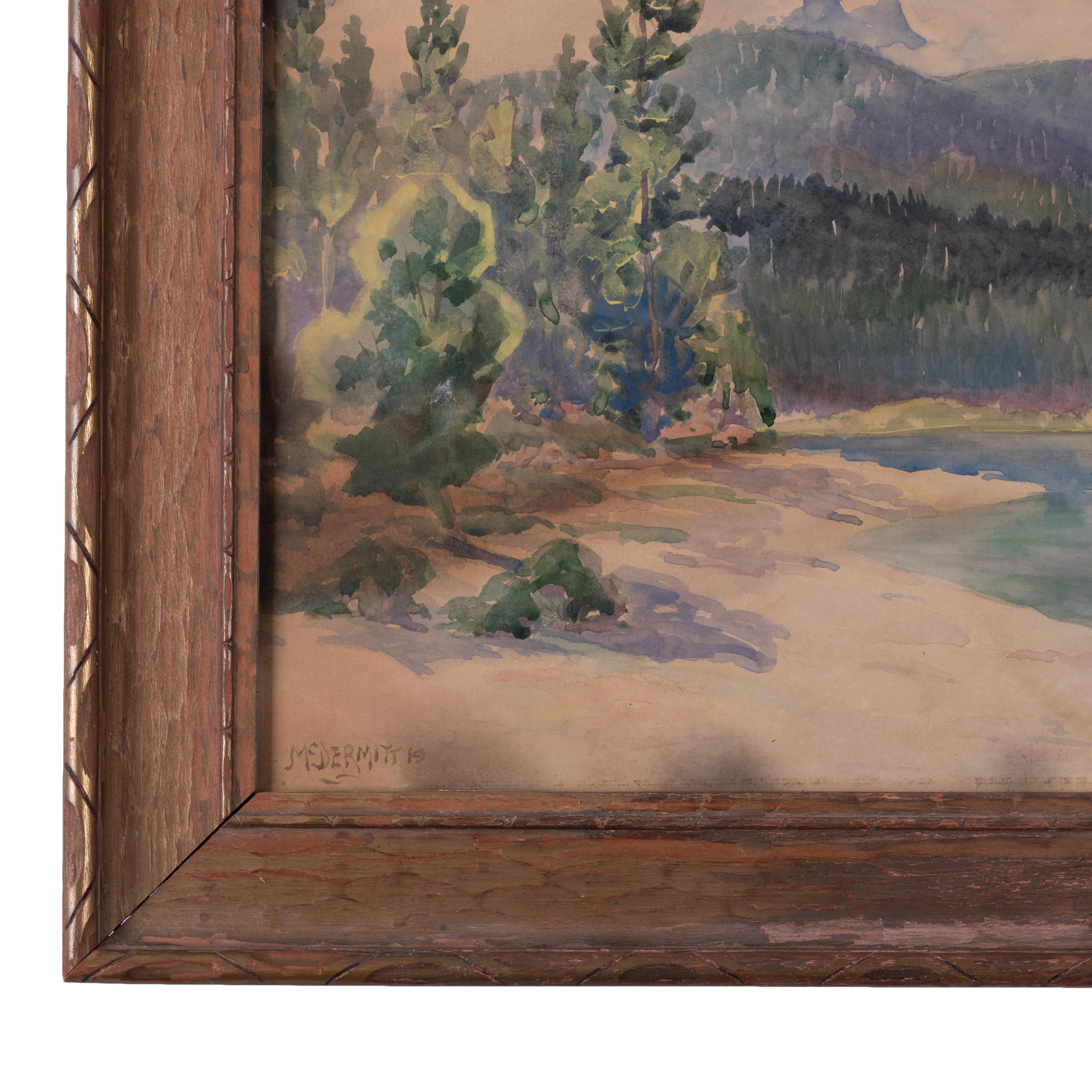 American Priest Lake, Idaho by William McDermitt Watercolor