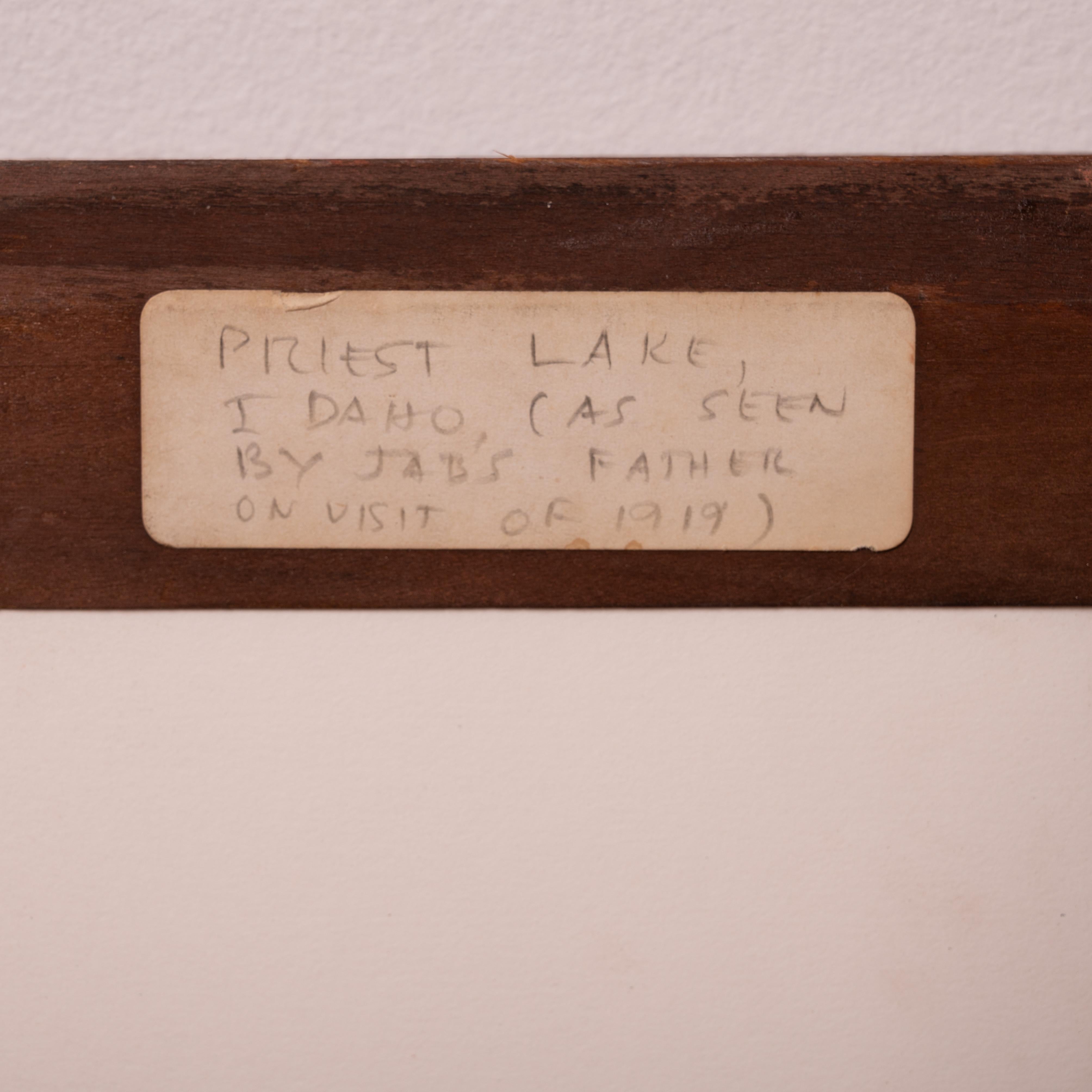 Early 20th Century Priest Lake, Idaho by William McDermitt Watercolor