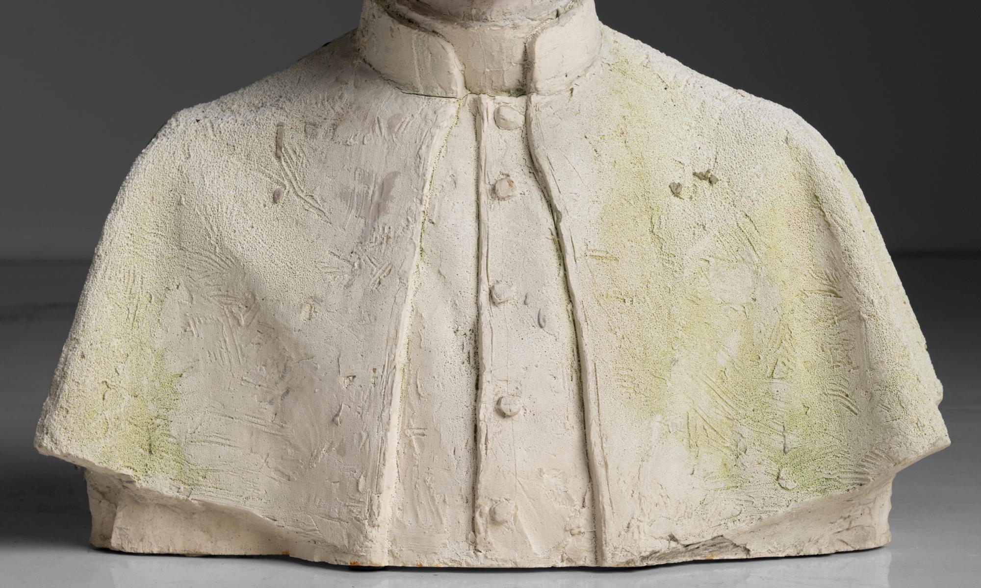 Priest Plaster Bust In Good Condition In Culver City, CA