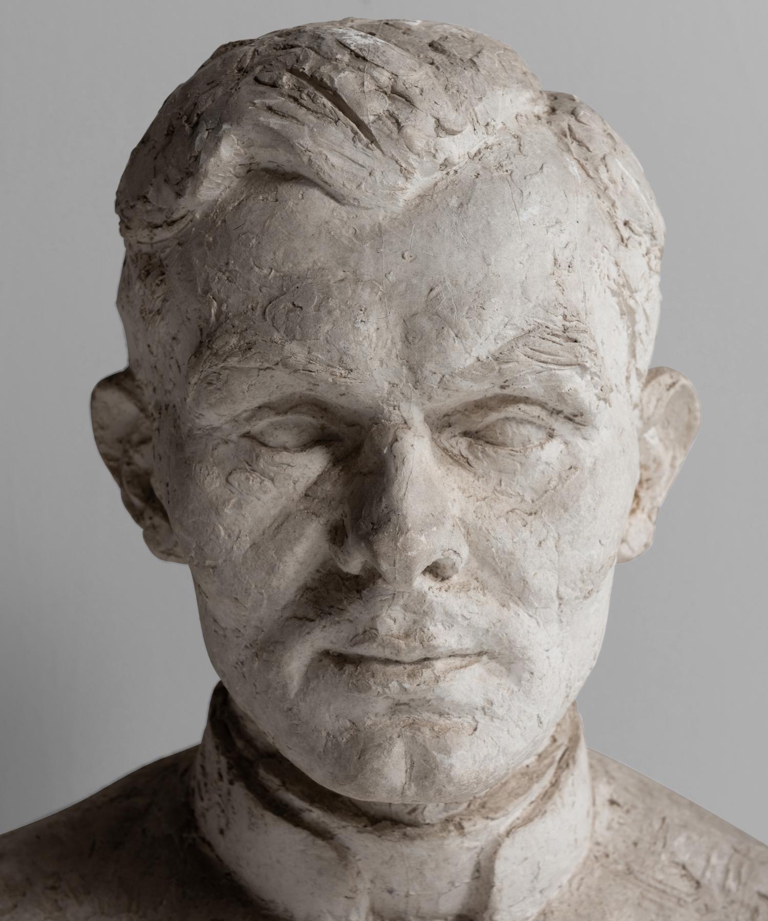 Priest Plaster Bust In Good Condition For Sale In Culver City, CA