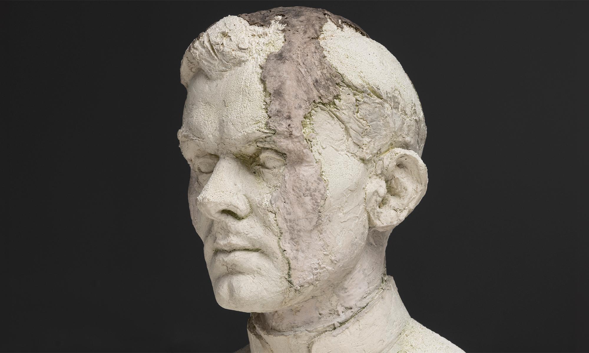 Bust of a young priest with great detail.

   