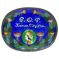 Plateau à cartes en cloisonné chinois du Festival Priests of Pallas de Kansas City, 1906