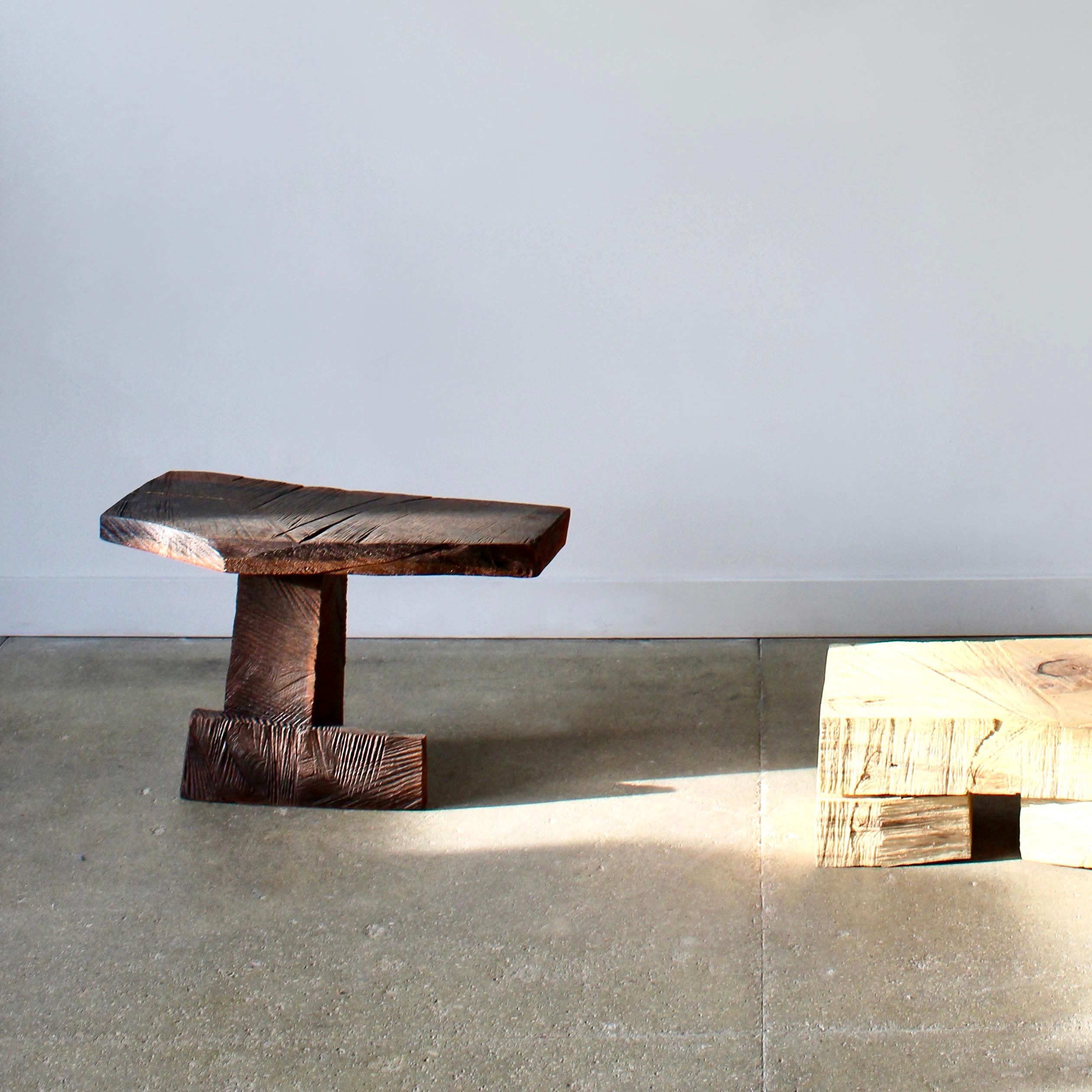 Prima Cantilever Side Table in Oak In New Condition For Sale In Detroit, MI
