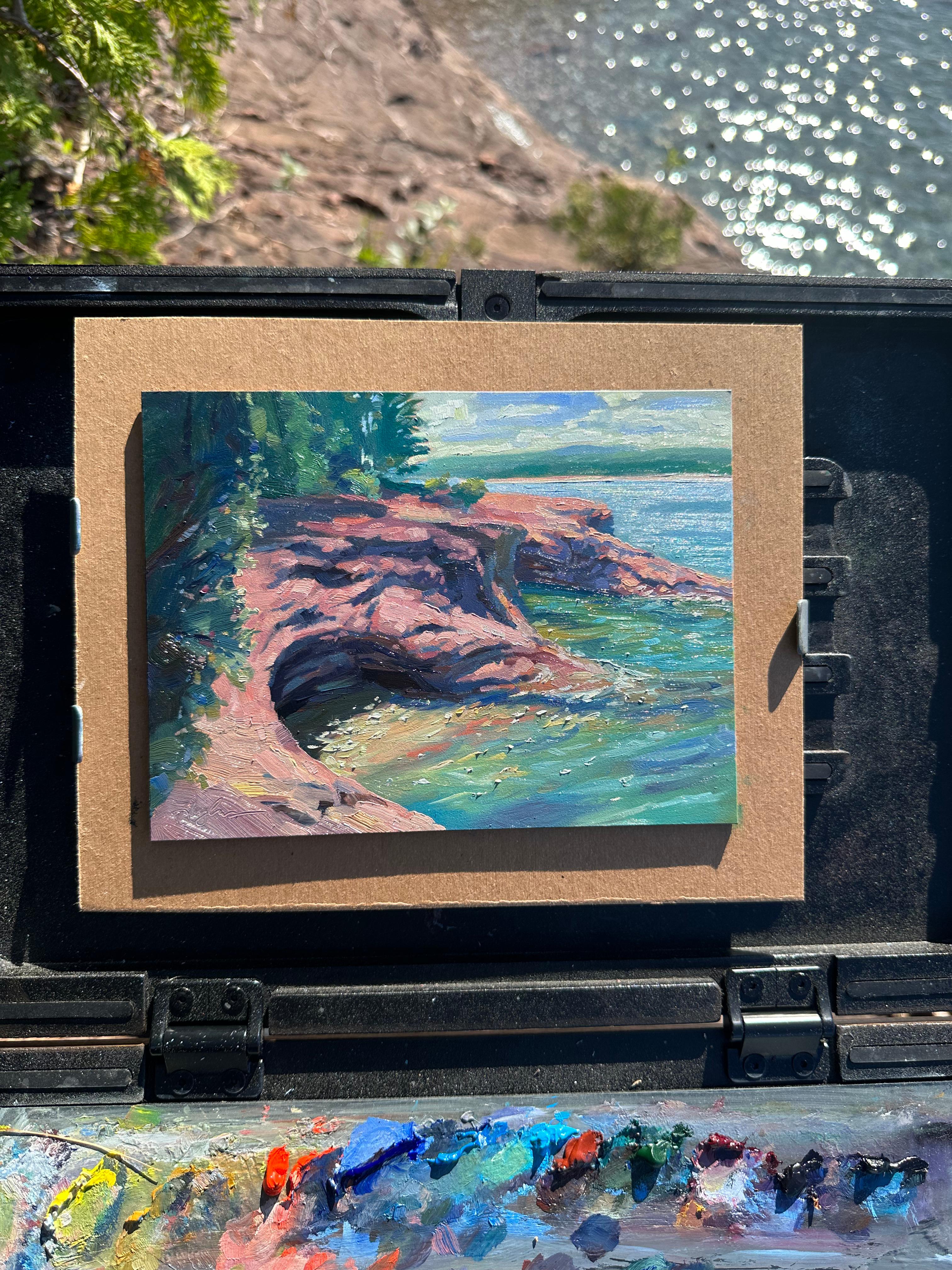 „Presque Isle (Day 123), Juni 27, 2024“ von Primary Hughes, Original-Ölgemälde im Angebot 1