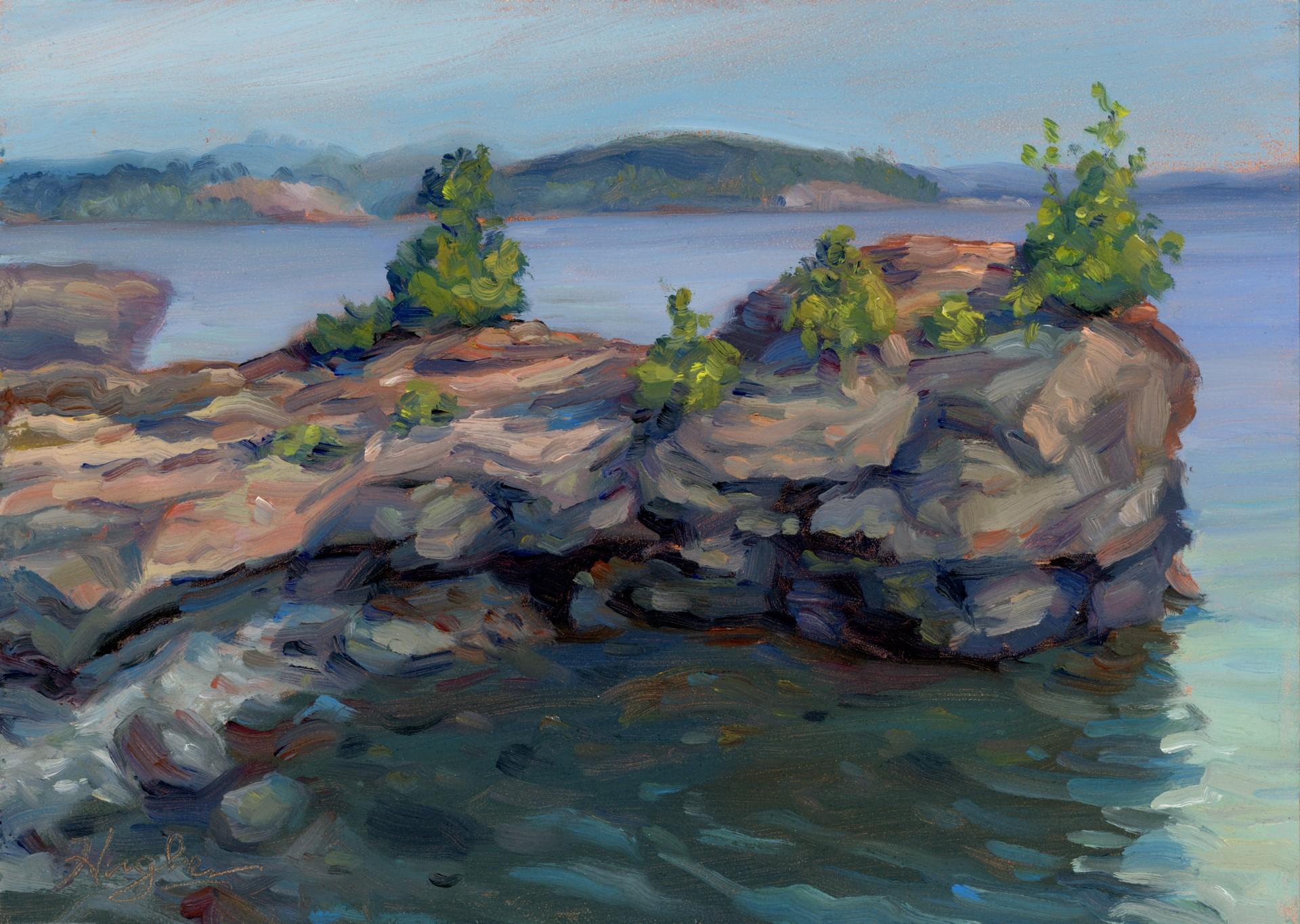 Primary Hughes Figurative Painting - Presque Isle (Day 25) August 16