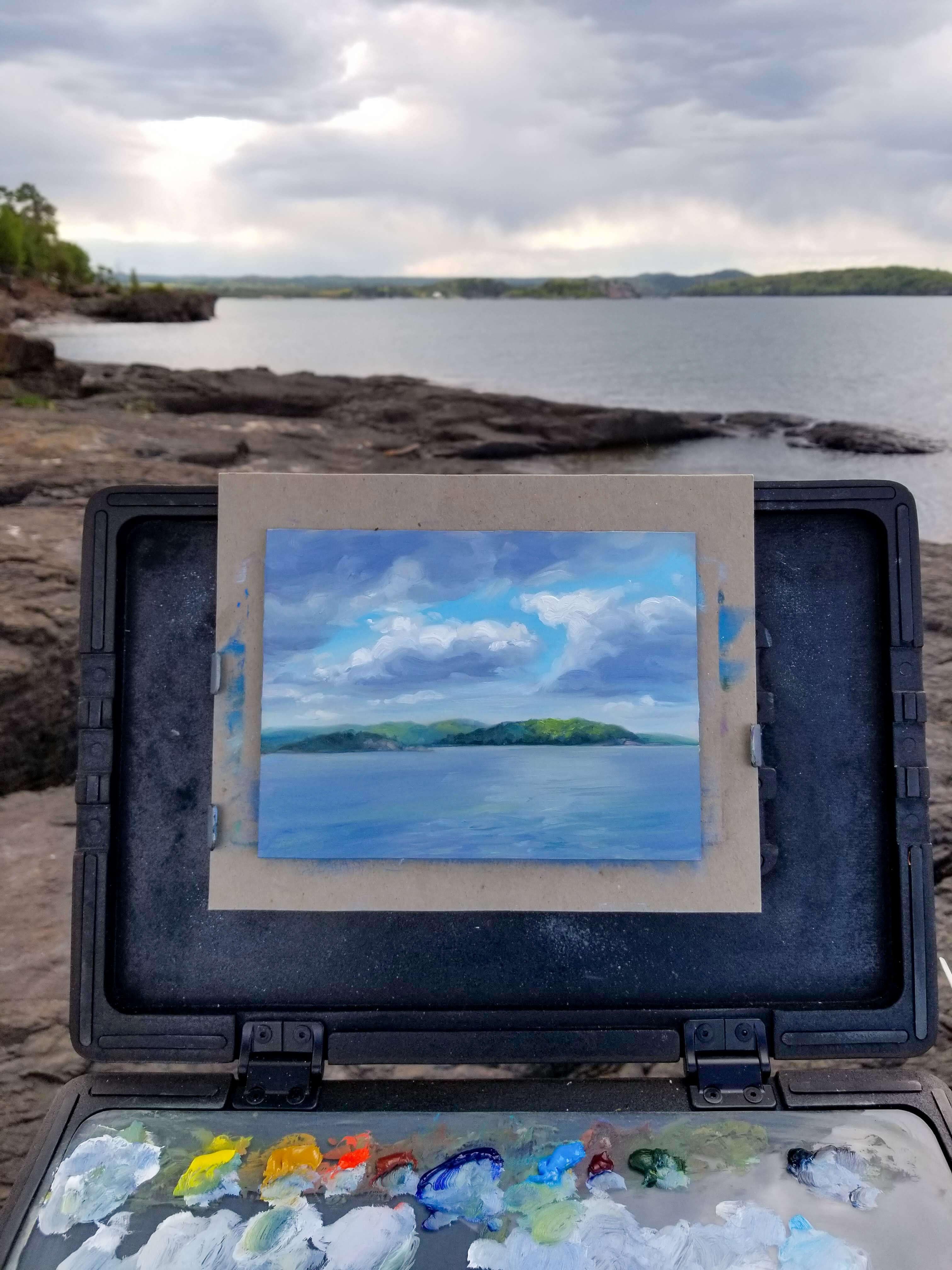 Presque Isle (Day 81) June 2, 2022, Original Oil Painting For Sale 1
