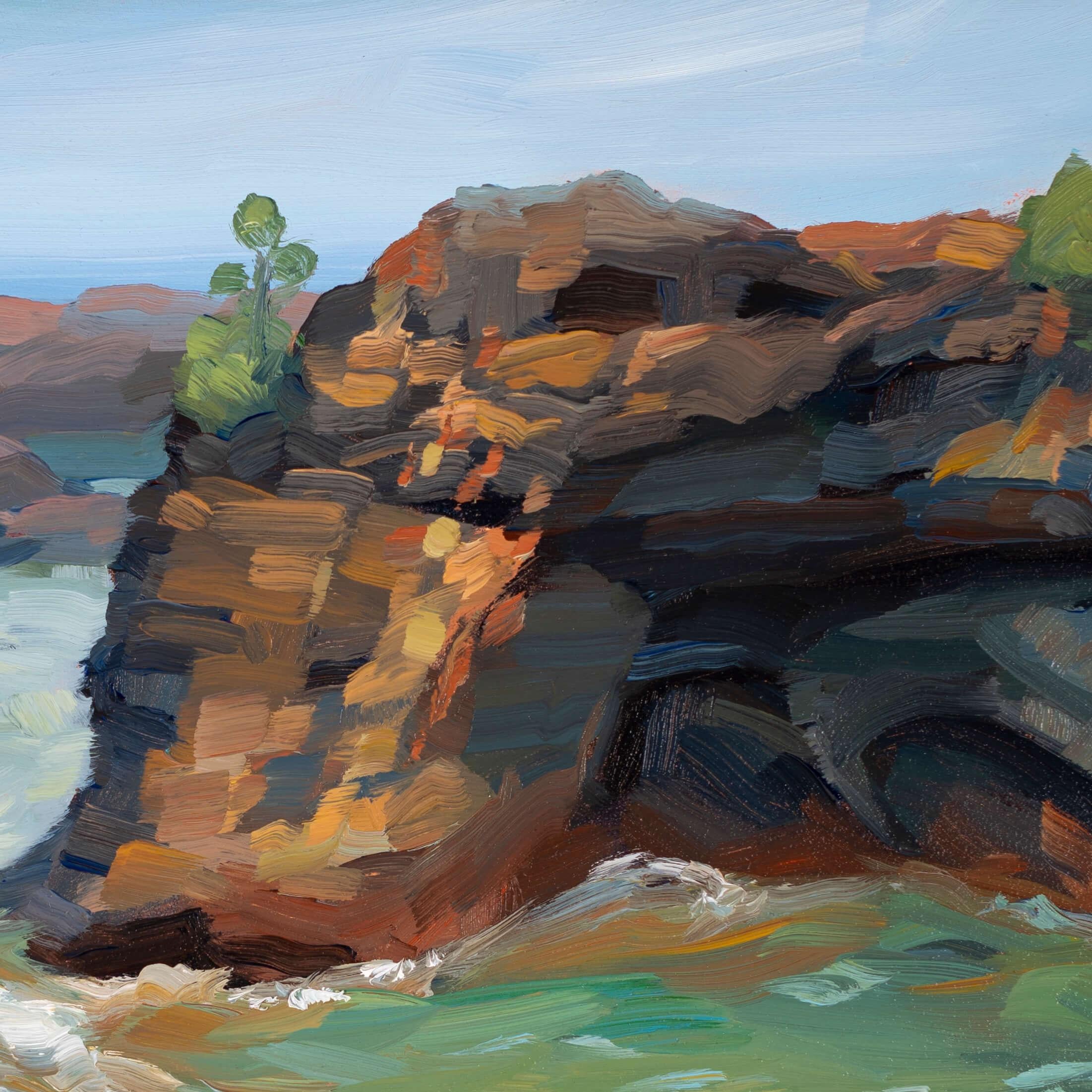 Presque Isle (Day 87), 14. Juni 2022, Original-Ölgemälde – Painting von Primary Hughes