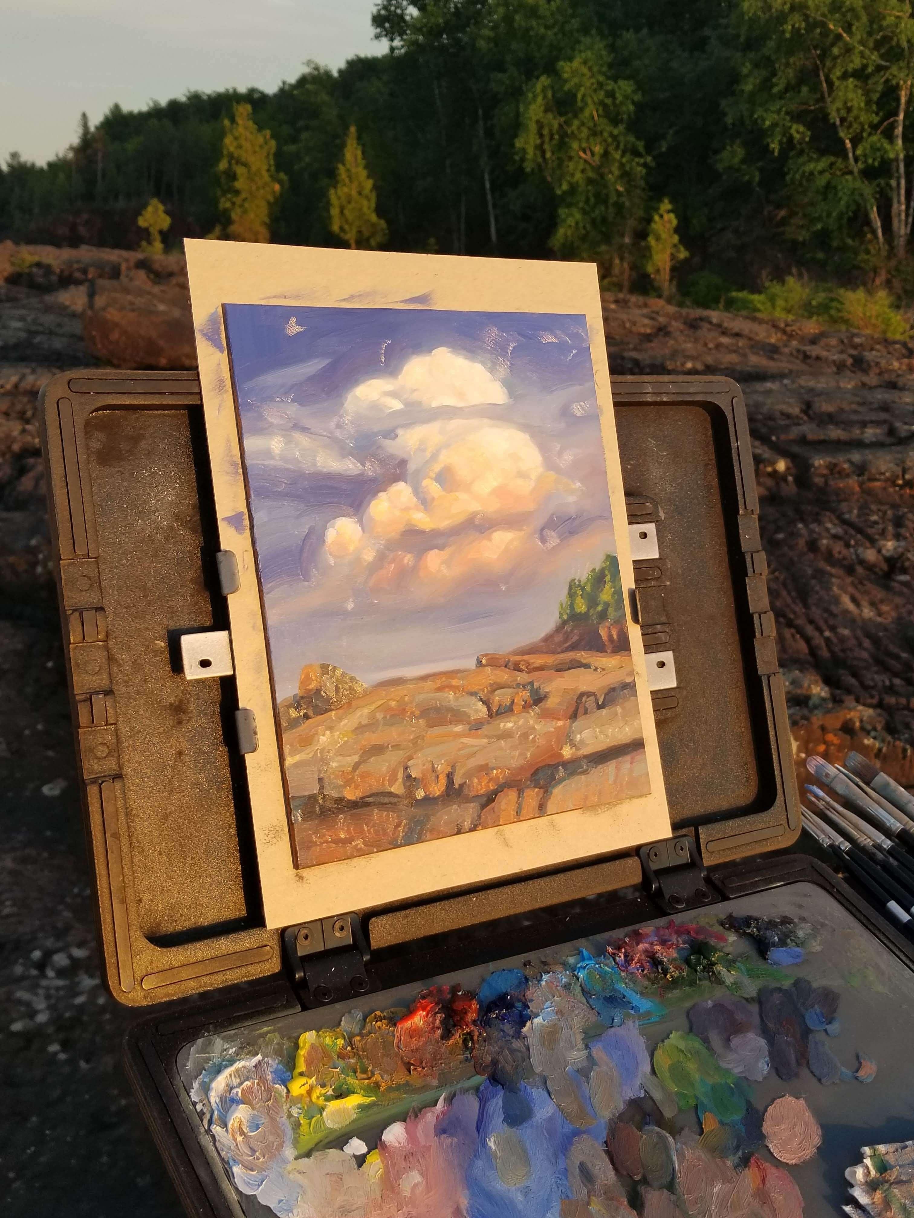Presque Isle (Day 95) June 24, 2022, Original Oil Painting For Sale 2