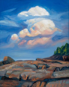 Presque Isle (Jour 95), 24 juin 2022, peinture à l'huile originale