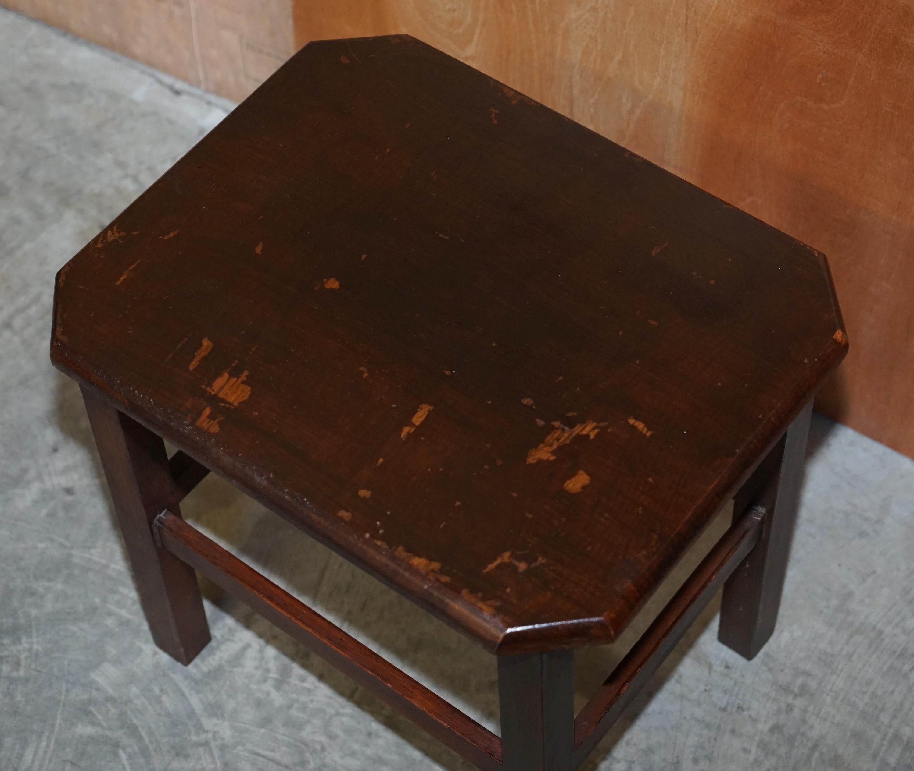 English Primate circa 1930's Side End Lamp Wine Table Very Utilitarian Priced to Sell For Sale