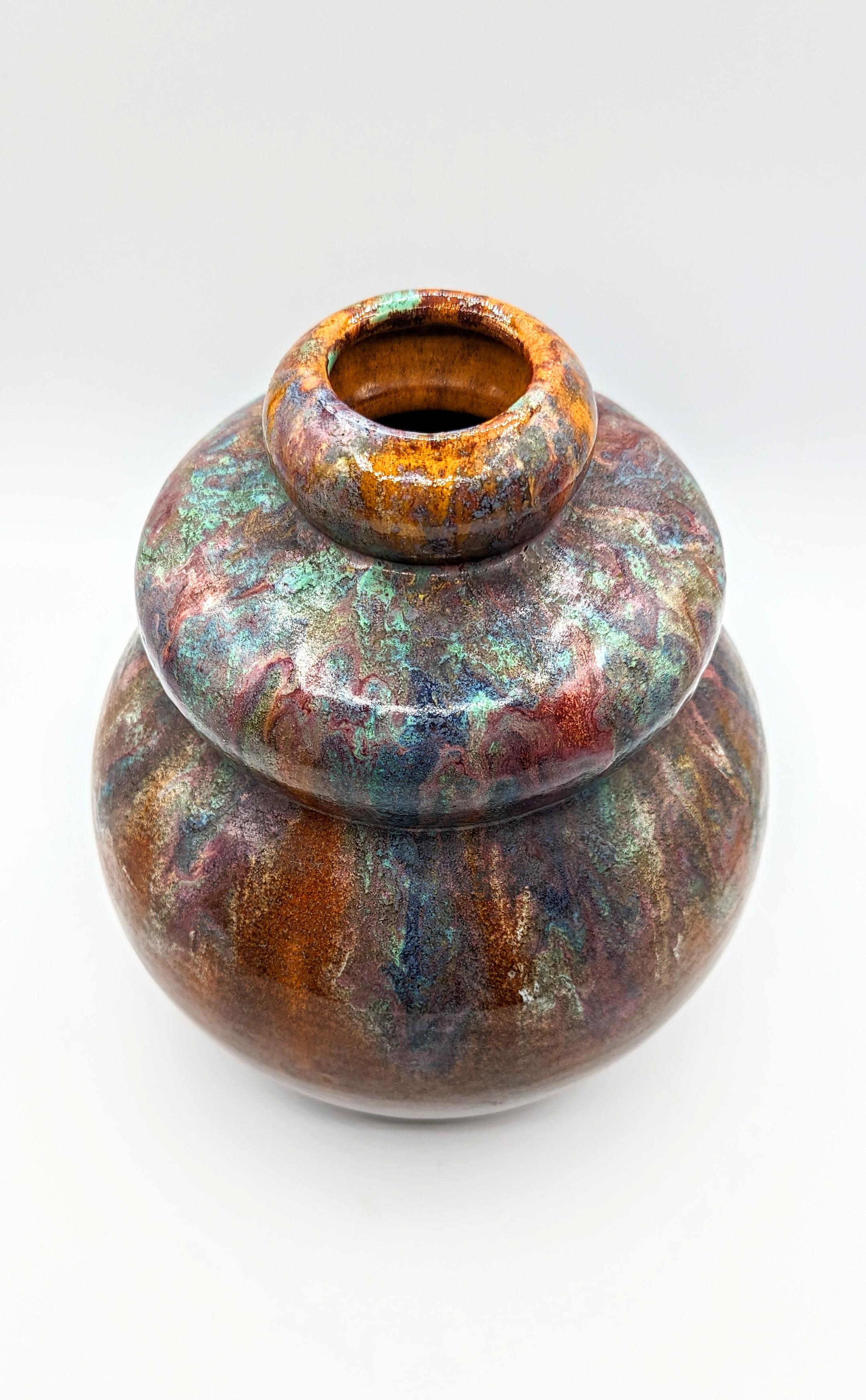 Français Vase en céramique Art déco Primavera, signé et numéroté en vente