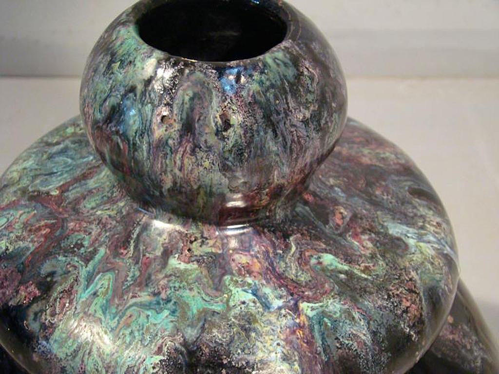 Art déco Vase en céramique Art Déco Primavera, signé et numéroté en vente