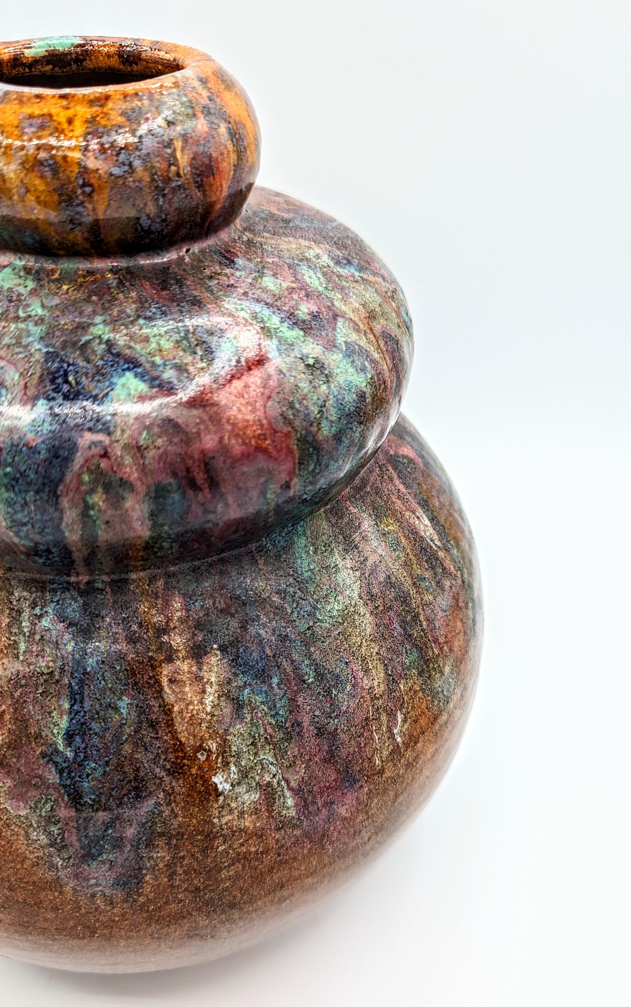 Primavera, Art Deco Ceramic Vase, Signed and Numbered For Sale 4