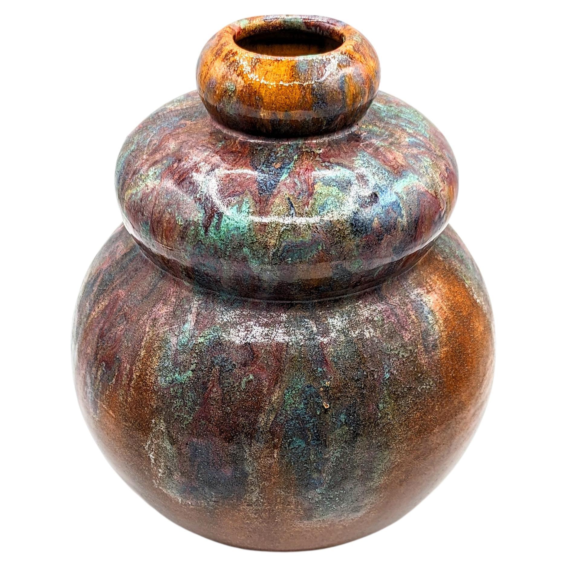 Primavera, Art Deco Ceramic Vase, Signed and Numbered For Sale