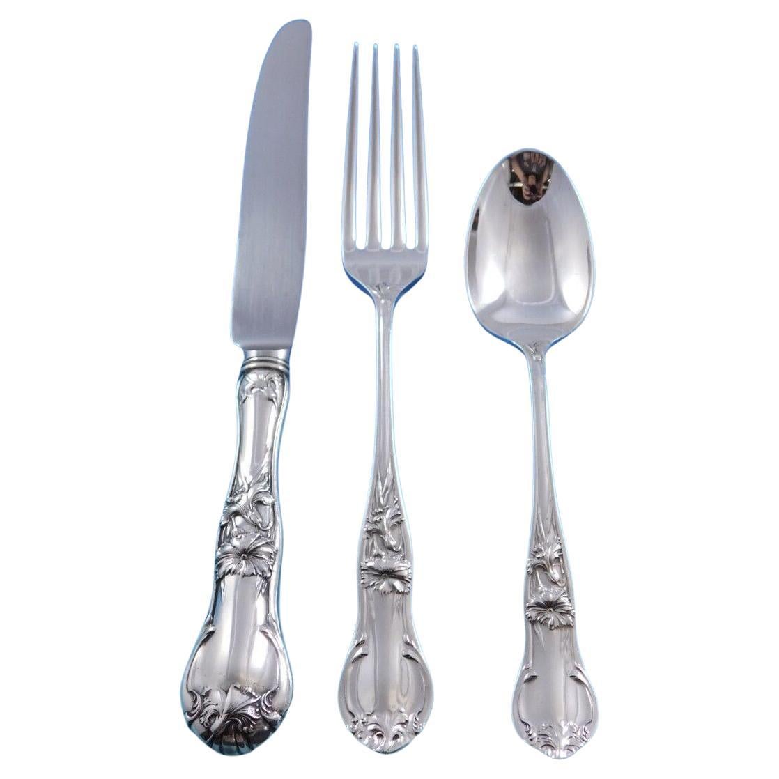Primavera by Pesa Mexican Sterling Silver Flatware Set Service 24 pieces Floral For Sale