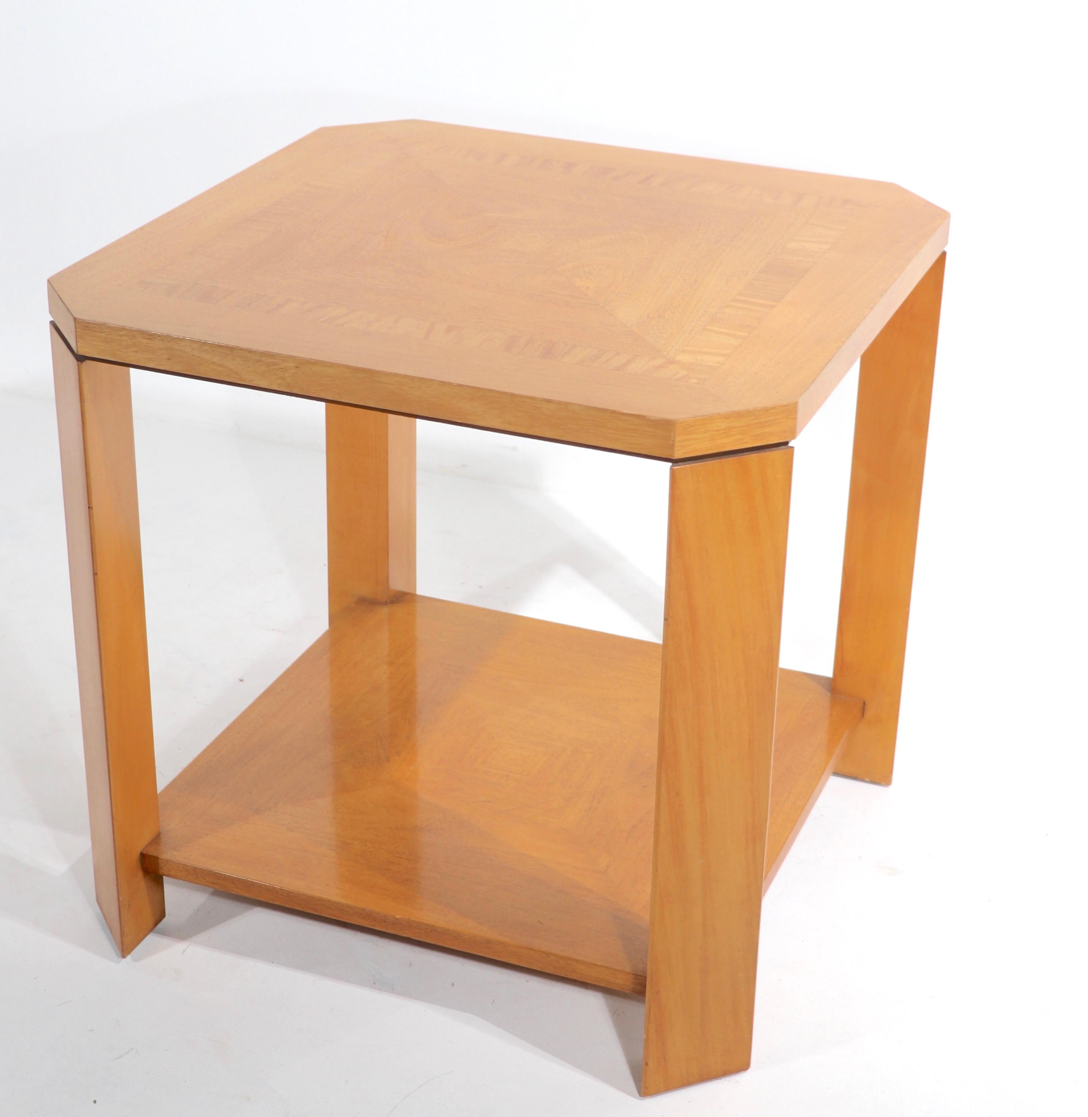 Veneer Primavera End Table Designed by Charles Pfister for Baker For Sale
