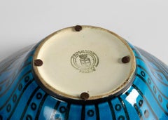 Primavera & Faiencerie de Longwy, Große blaue Schale, Frankreich, CIRCA 1922