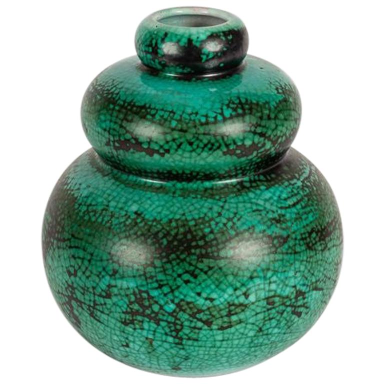Primavera, Gourd-Shaped Art Deco Vase, France, Early 20th Century