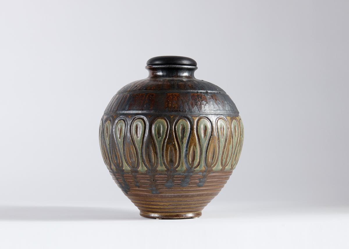 Art déco Primavera, Vase à glaçure verte, France, vers 1920 en vente
