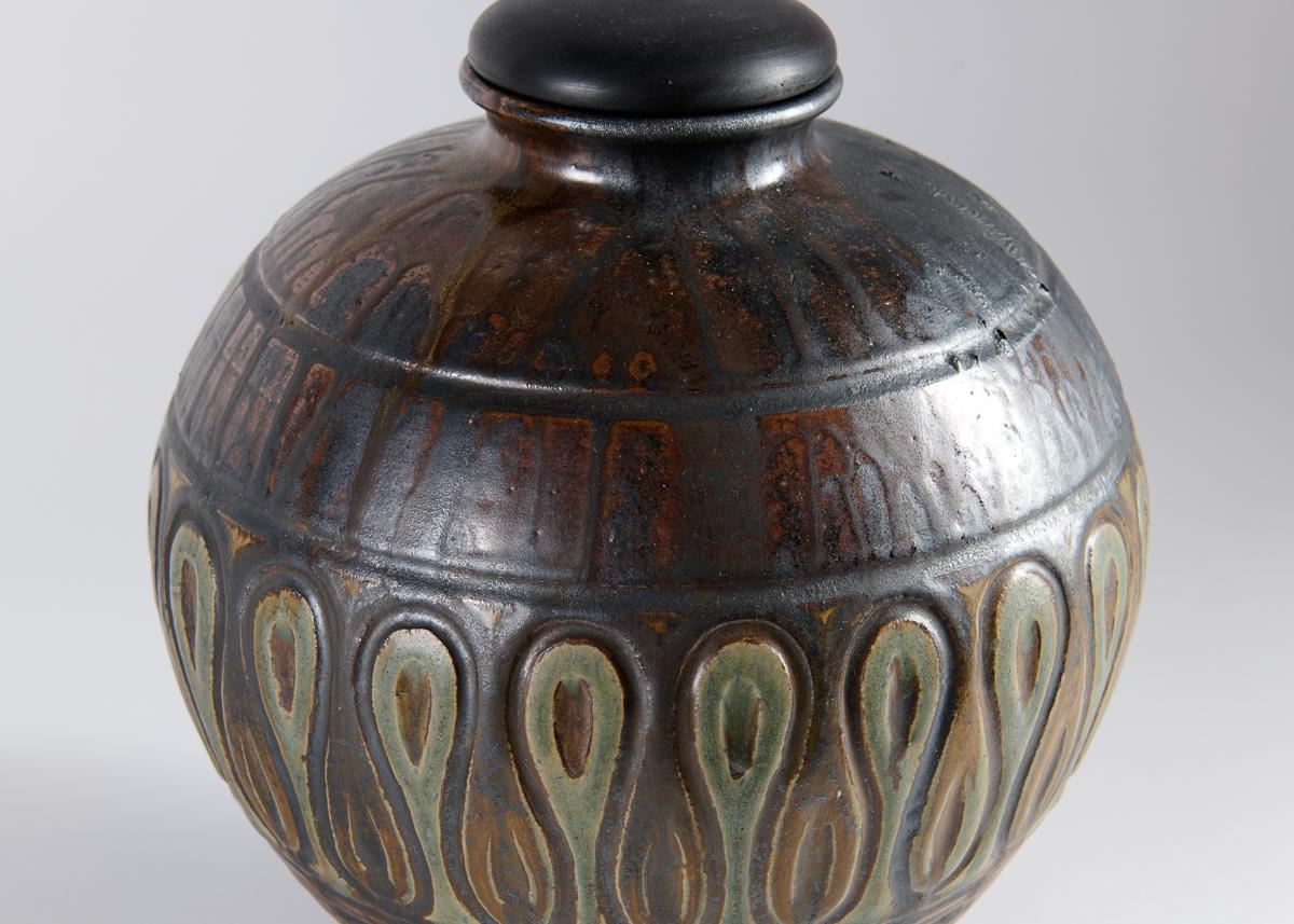 Français Primavera, Vase à glaçure verte, France, vers 1920 en vente