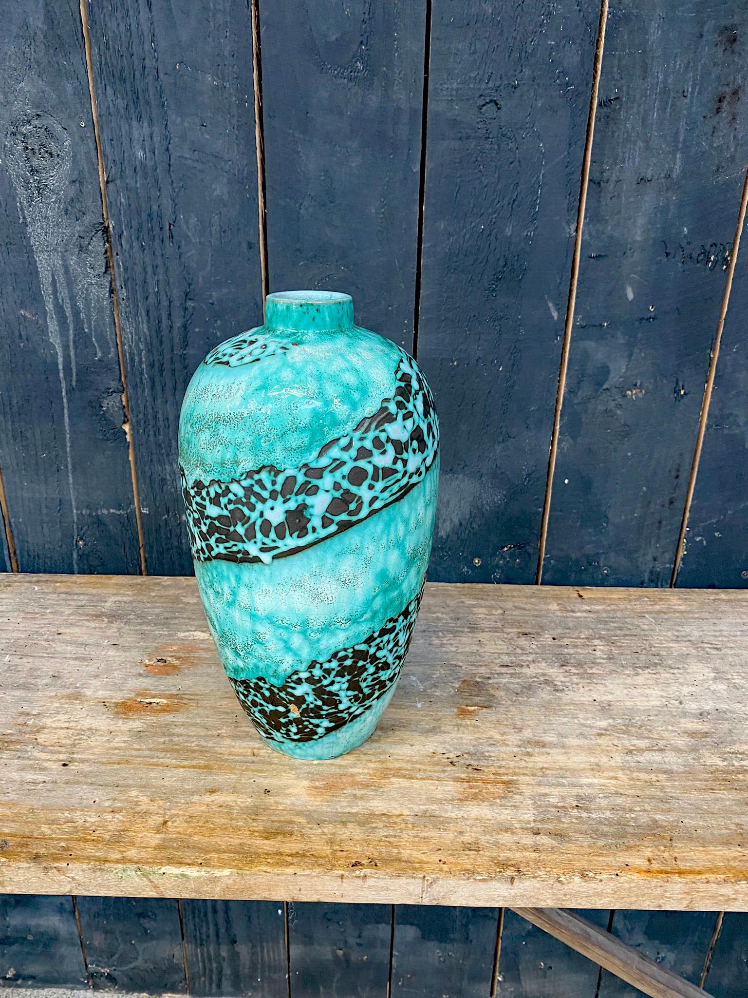 Primavera, Large Art Deco Ceramic Vase, Signed and Numbered For Sale 1