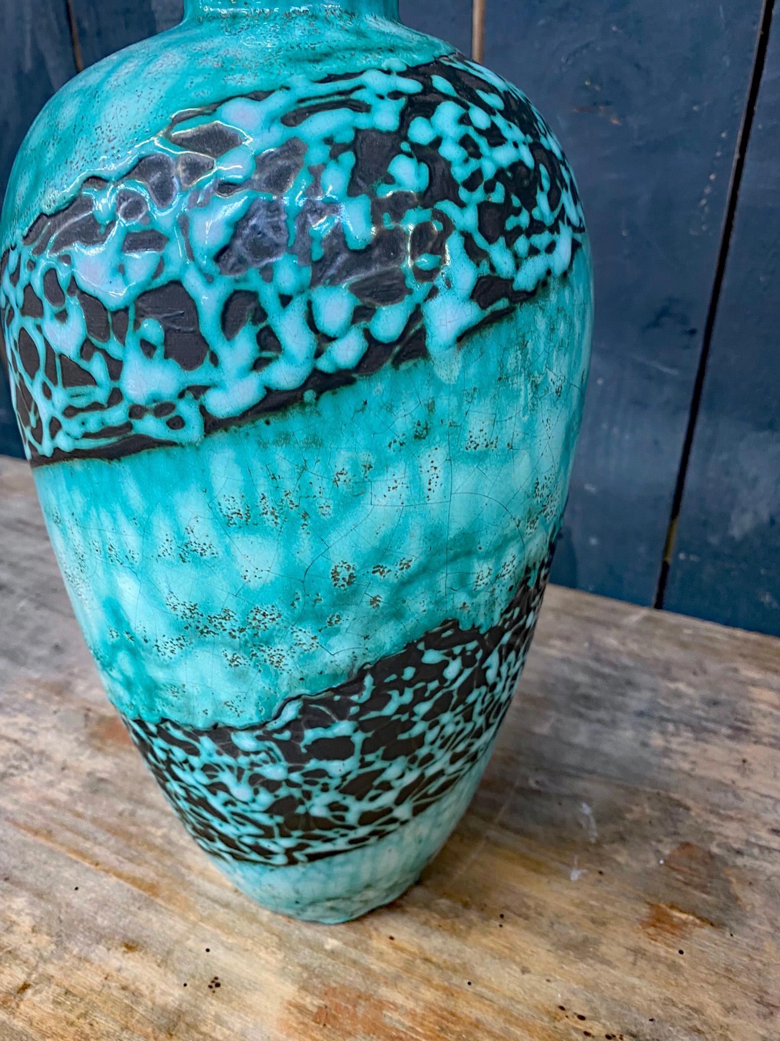 Primavera, Large Art Deco Ceramic Vase, Signed and Numbered For Sale 3