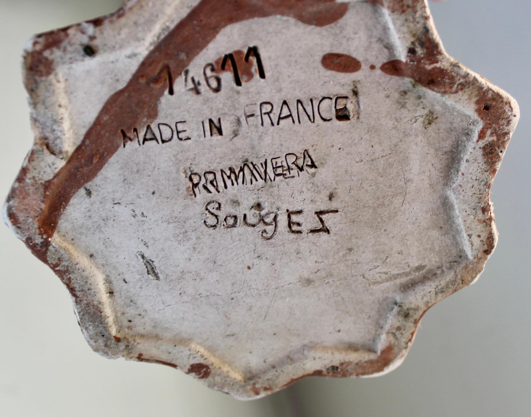 Vase Primavera Madeline Sougez en terre cuite peinte en vente 2