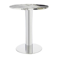 Primavera Marble Tube Chrome High Table
