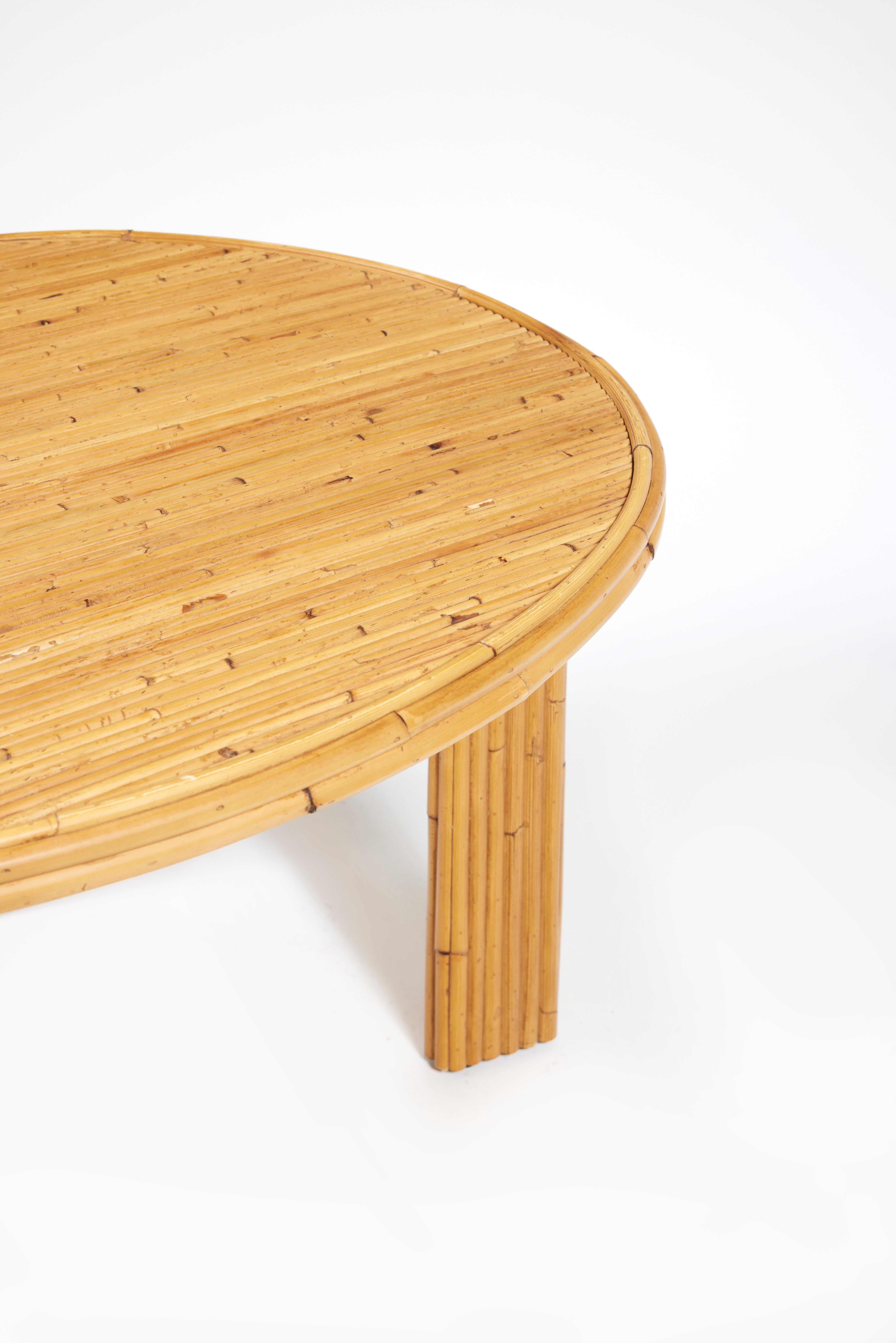 Modern Primavera N°1 Rattan Side Table Designed By Chloé Nègre For Sale