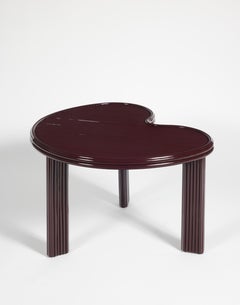 Primavera N°2 Purple Lacquered Rattan Side Table Designed By Chloé Nègre