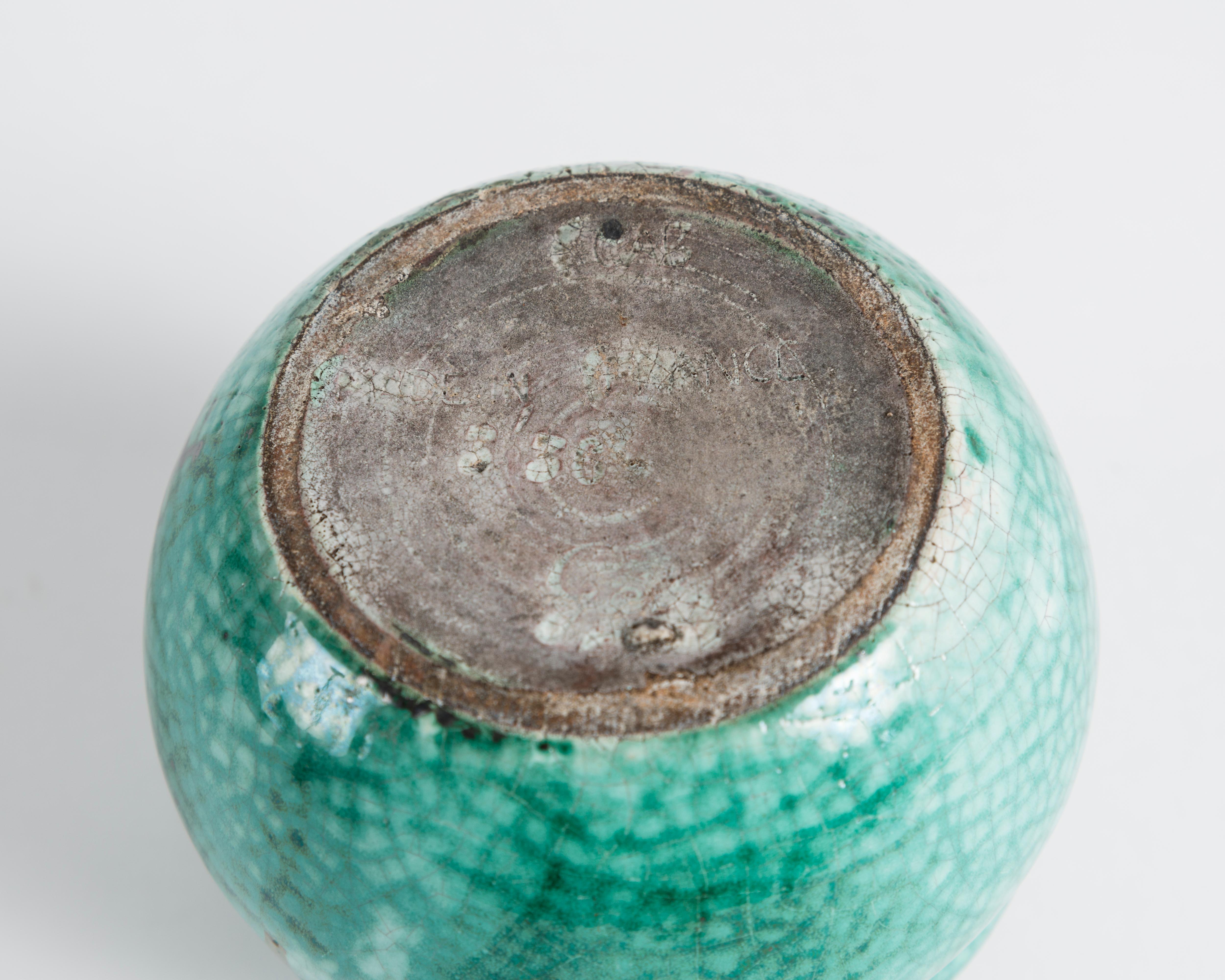 French Primavera, Round Art Deco Vase, France, Early 20th Century