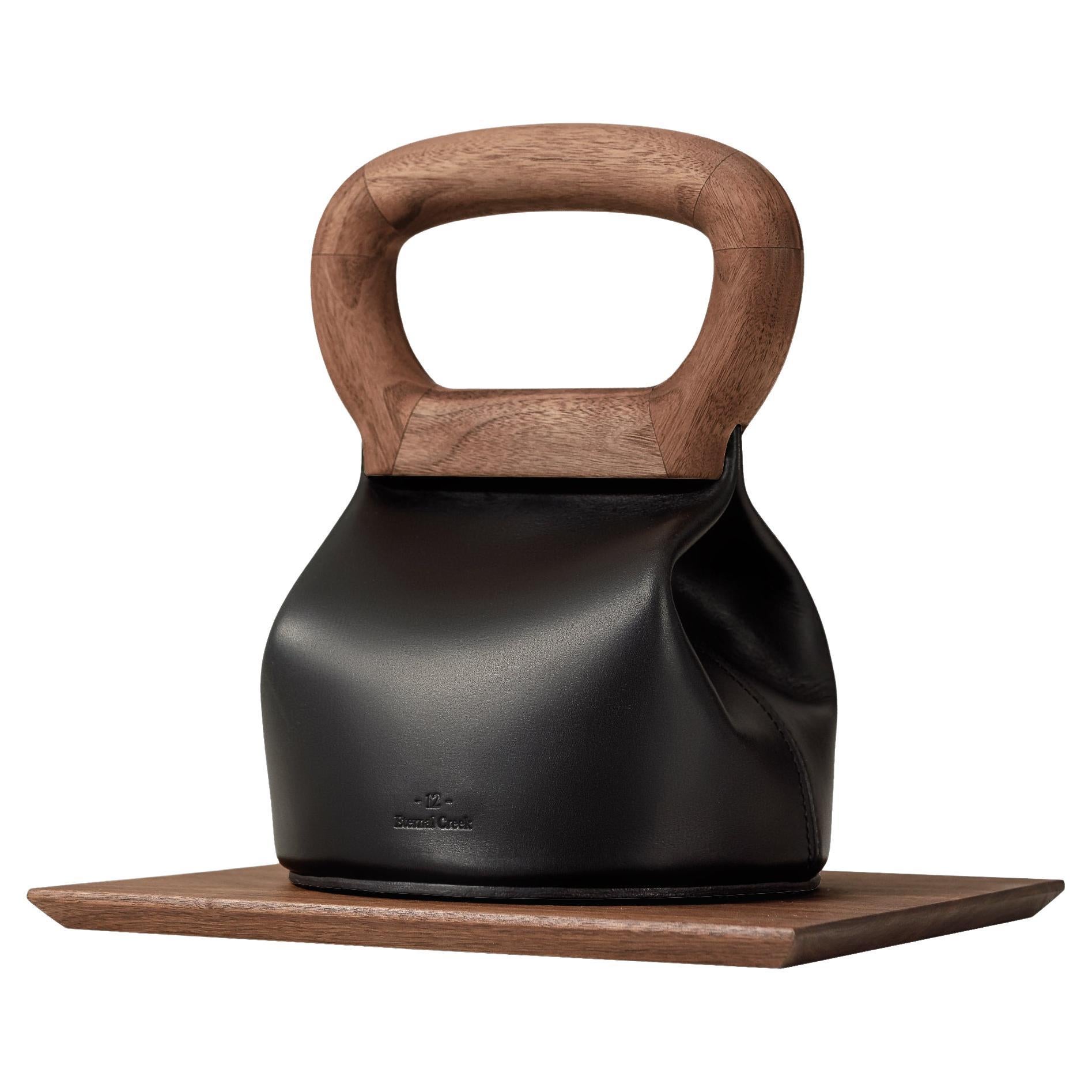 Prime Walnut, Any Leather Sack Leather Kettlebell by Eternal Creek