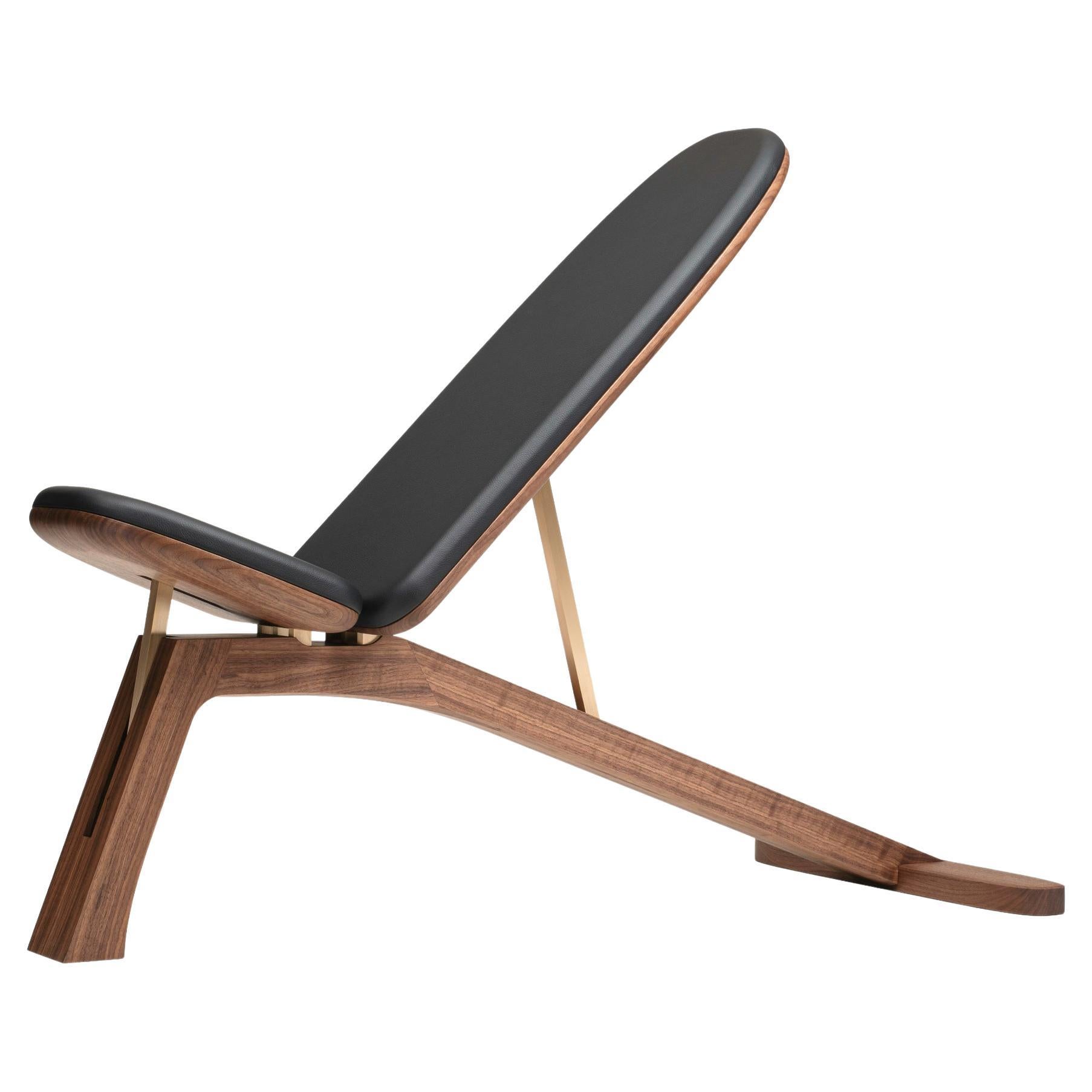 Prime Walnut, Any Metal, Any Leather Ledge Weight Bench di Eternal Creek