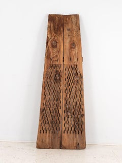 Primitive Wood and Stone Wheat Thresher