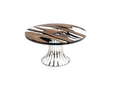 Primitive 120 Round Resin Epoxy Dining Table