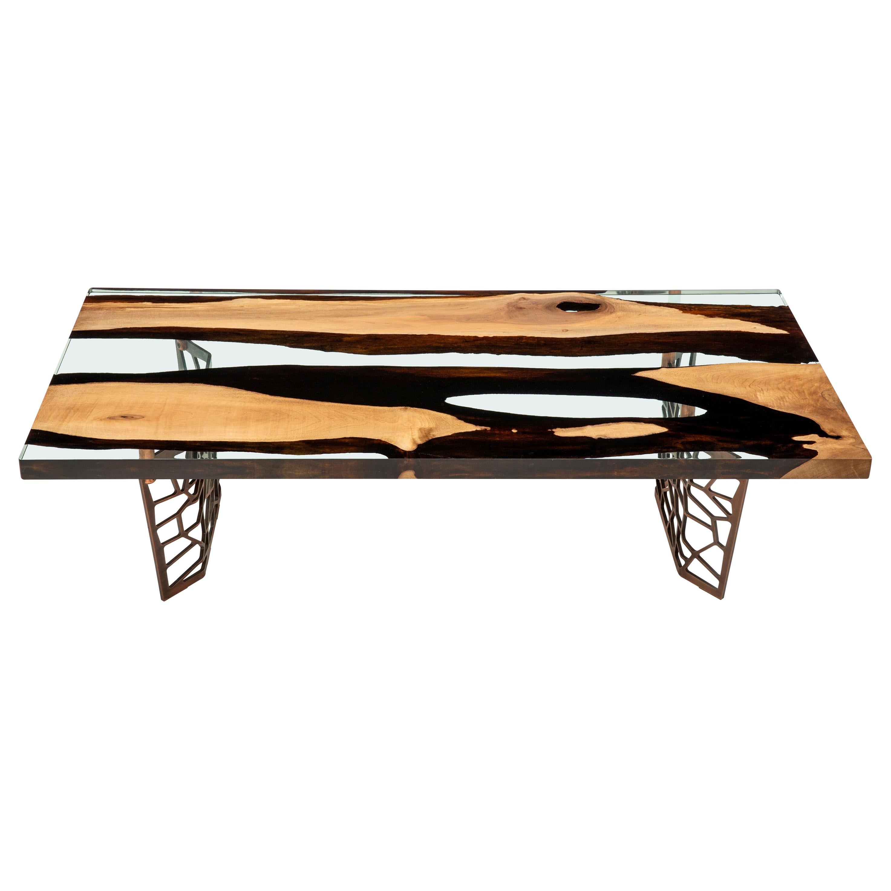 Primitive 160 Epoxy Resin Coffee Table For Sale