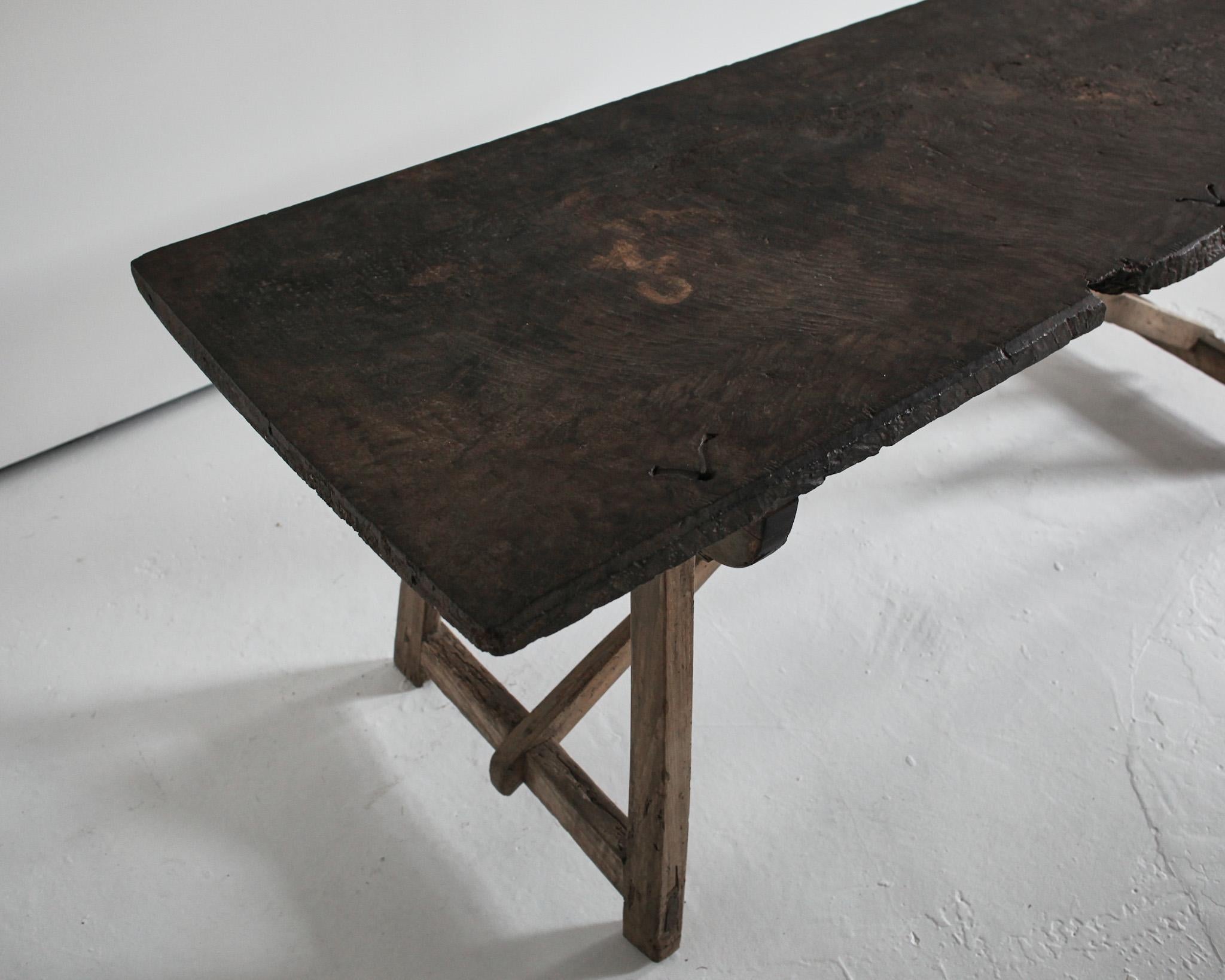 Primitive 18th /19th Ceentury Catalan Dinning Table For Sale 3