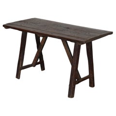 Primitiver Portugiesischer Tisch/Schreibtisch aus Kastanie und Ulme aus dem 18. Jahrhundert Wabi Sabi