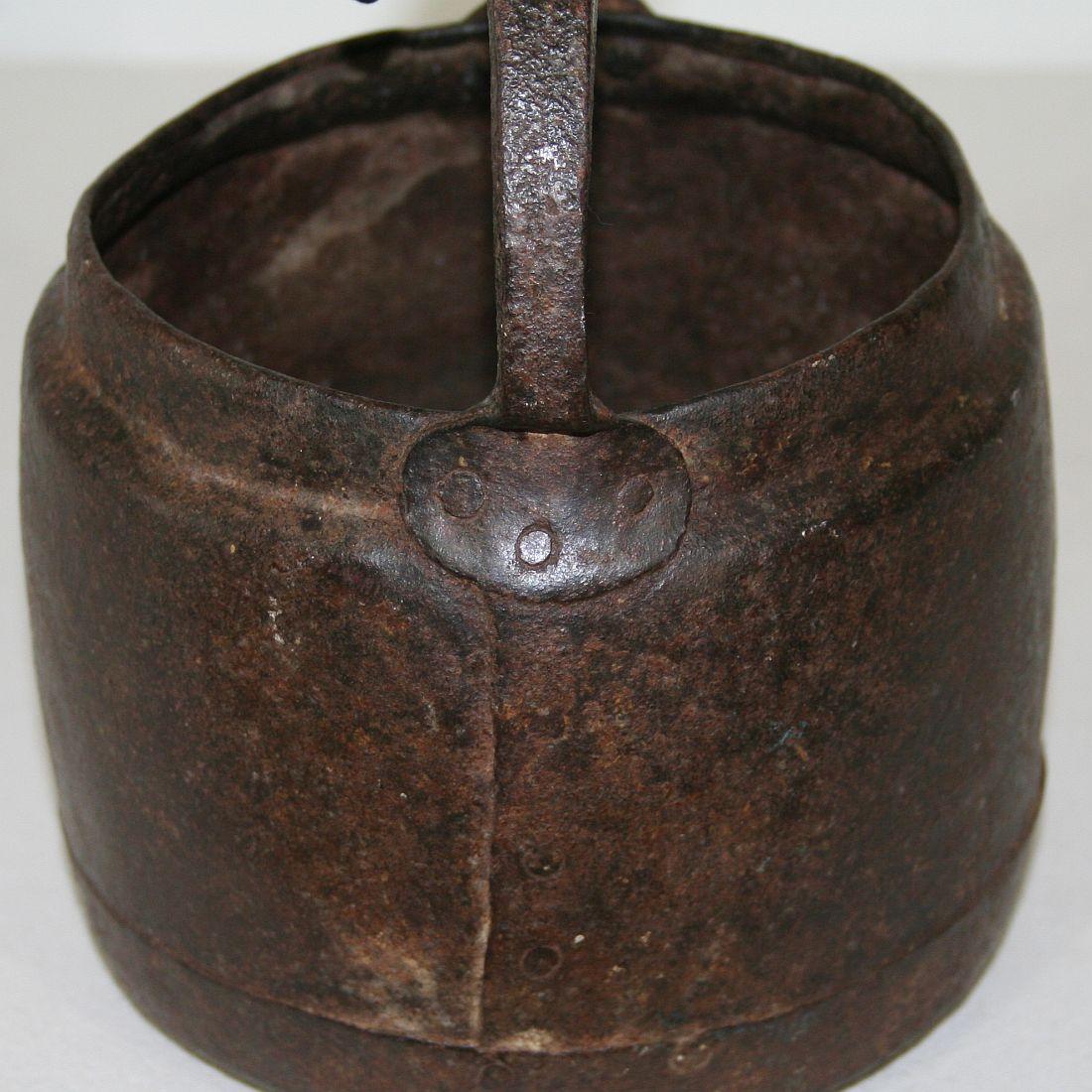 Primitive 18th Century Hand Forged Iron Cooking Pot 5