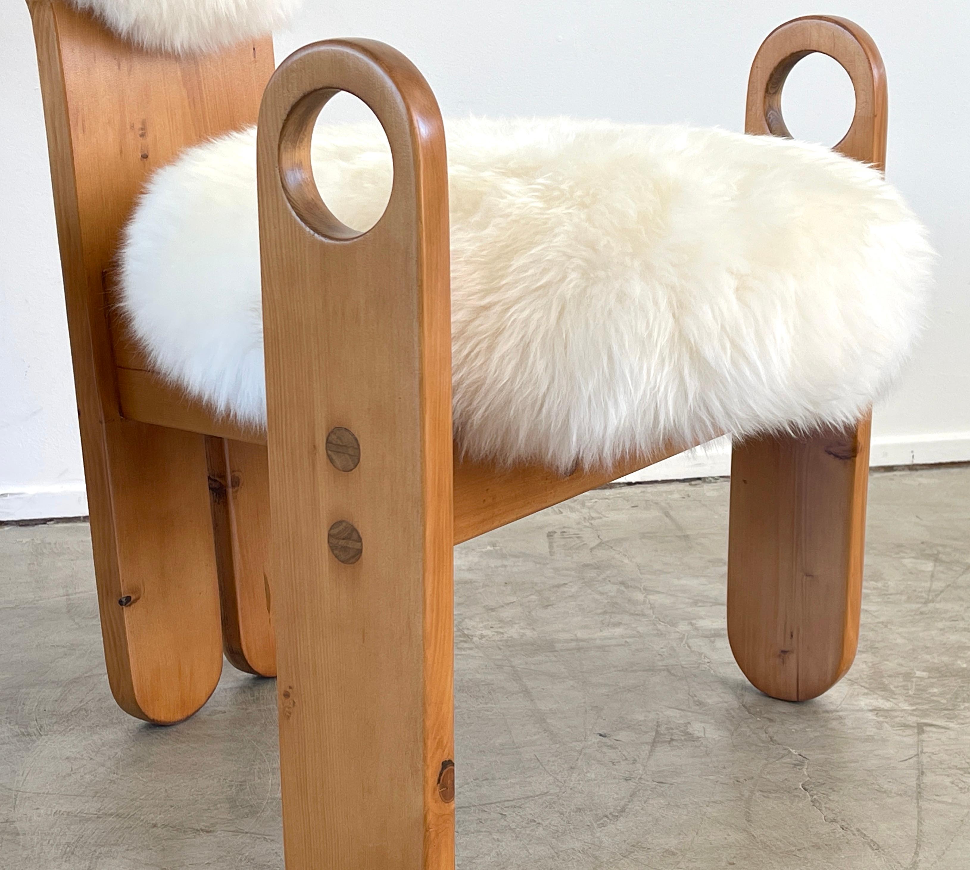 Fur Primitive 1970s Eastern European Chair