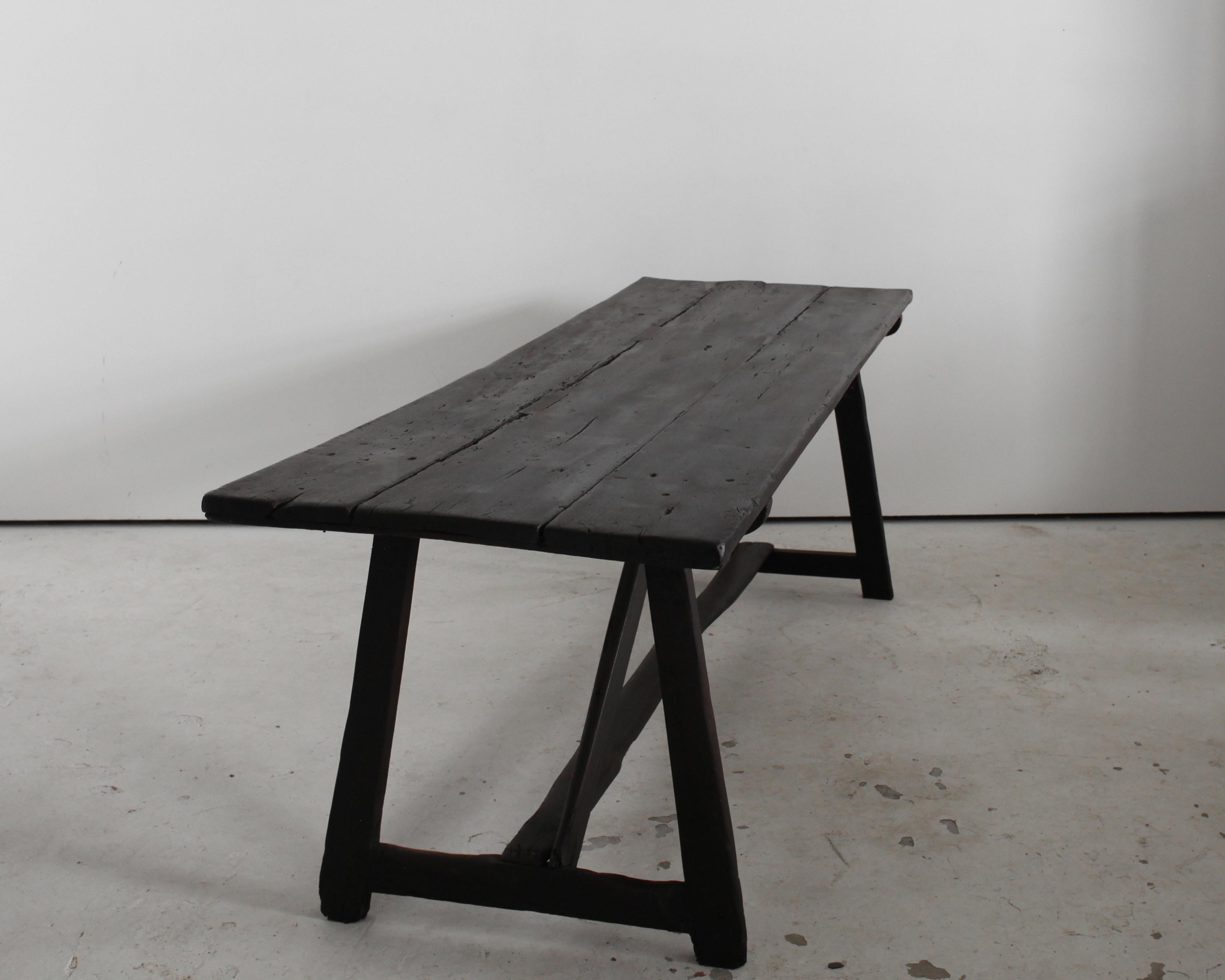 Primitive 19Th C. Catalan Dinning Table For Sale 1