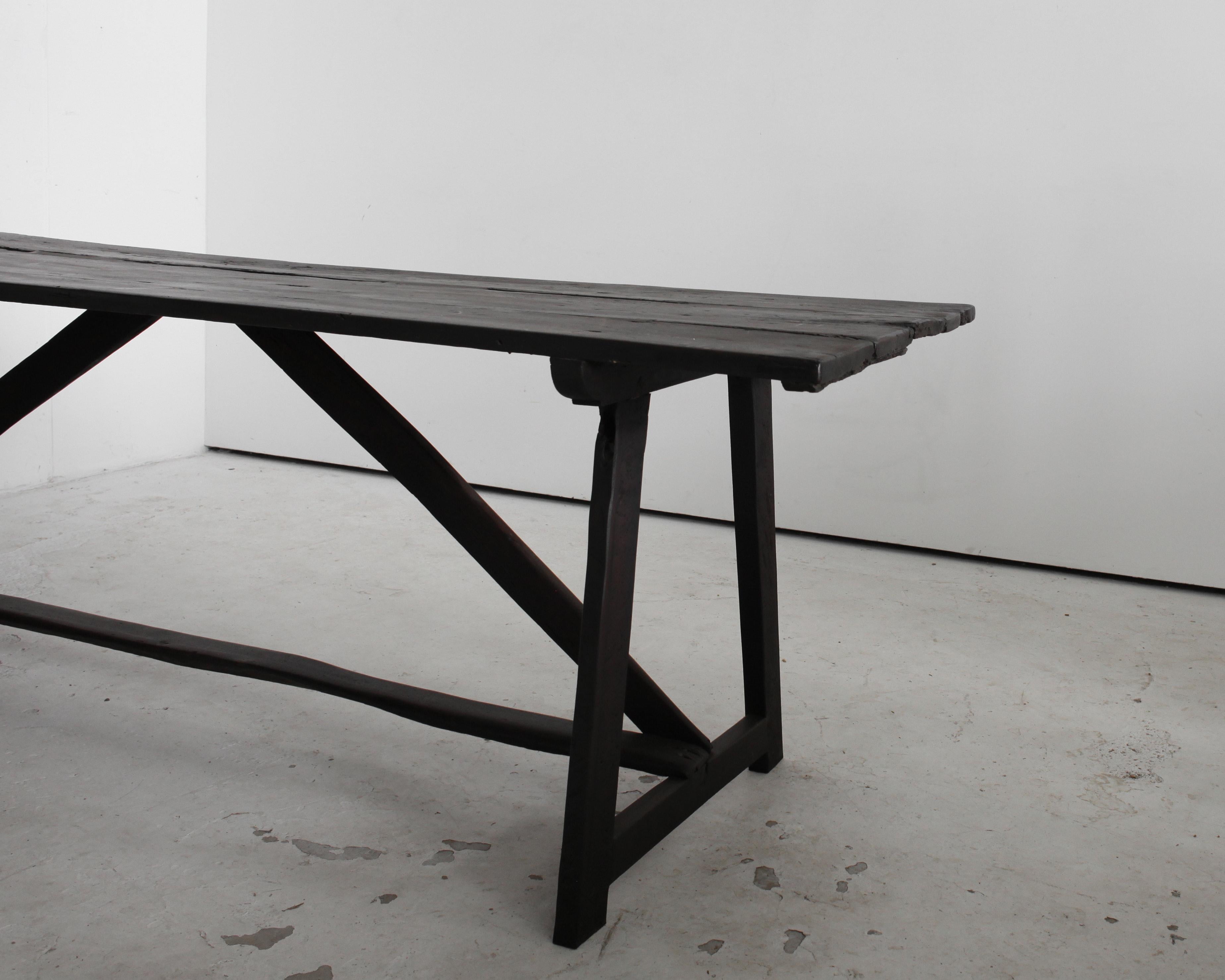 Primitive 19Th C. Catalan Dinning Table For Sale 2