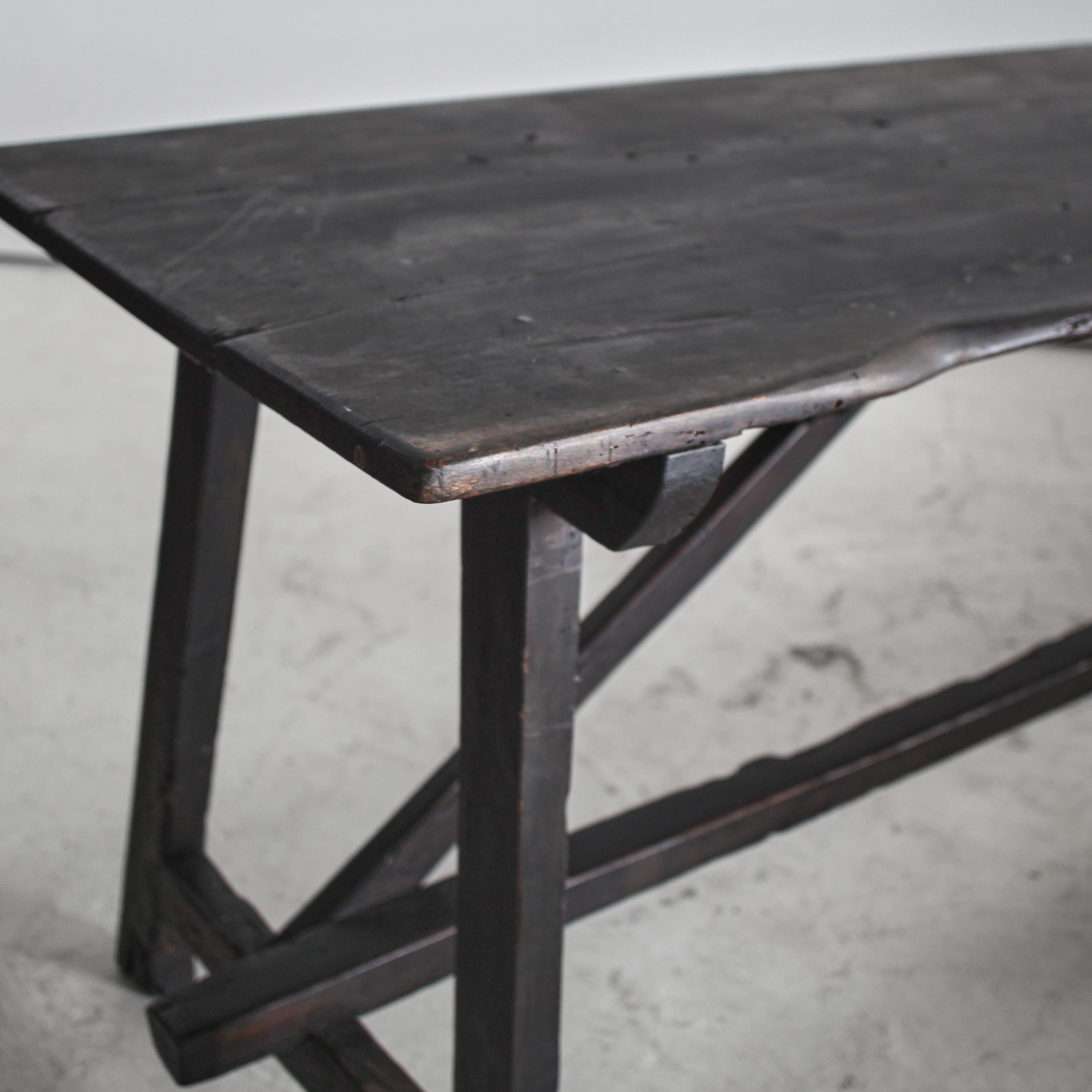 Mesa de comedor catalana primitiva del s. XIX Wabi Sabi siglo XIX en venta