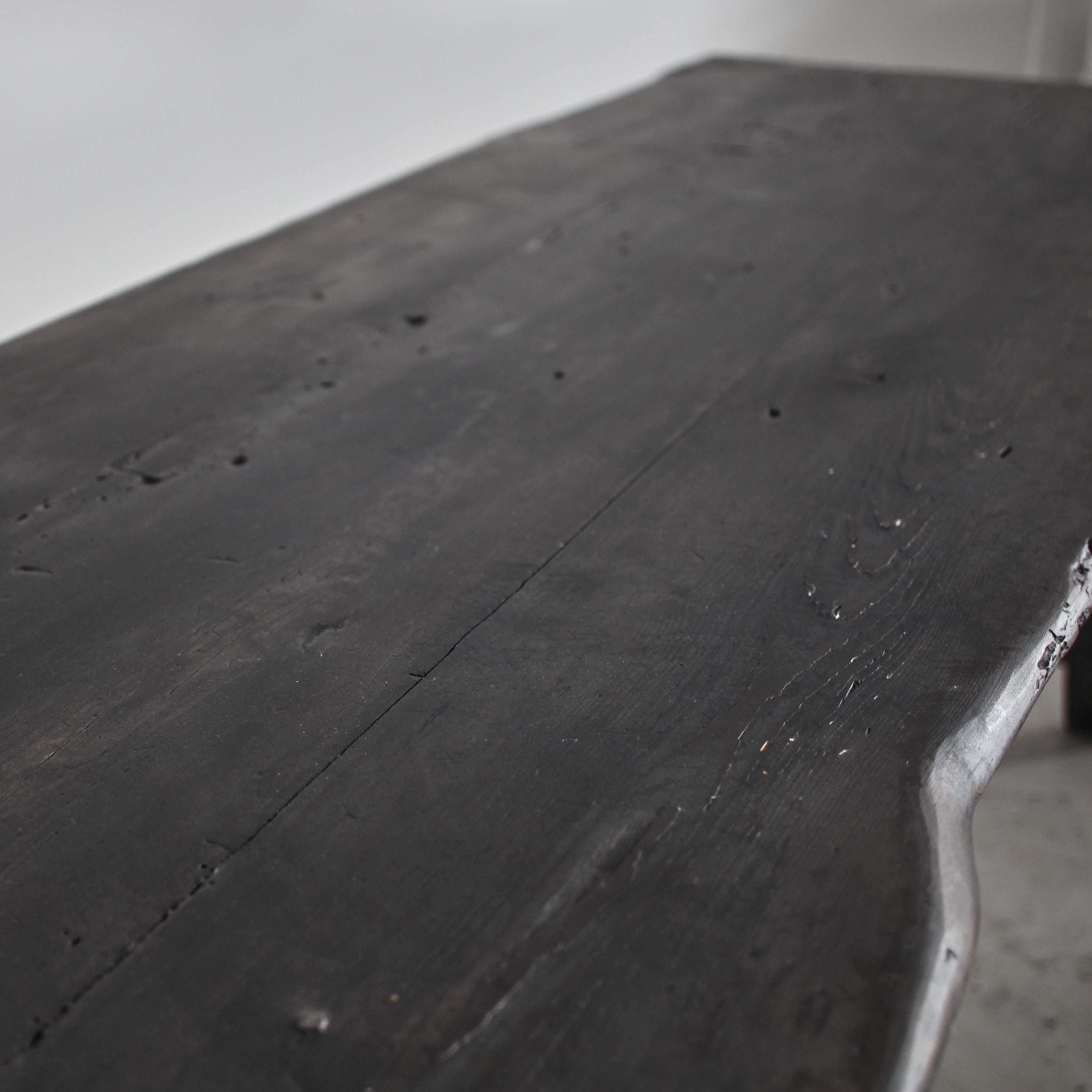 Mesa de comedor catalana primitiva del s. XIX Wabi Sabi Pino en venta