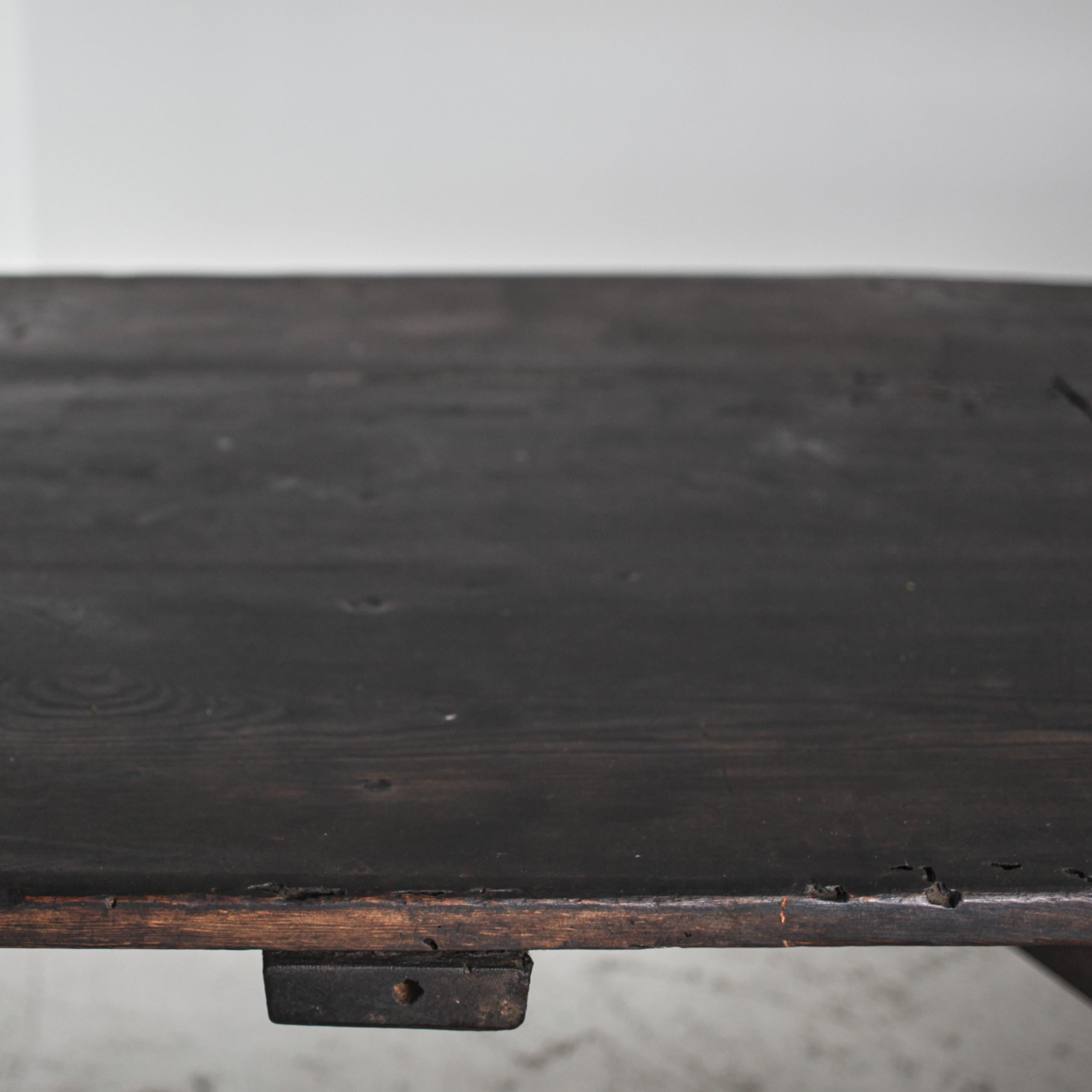 Mesa de comedor catalana primitiva del s. XIX Wabi Sabi en venta 1