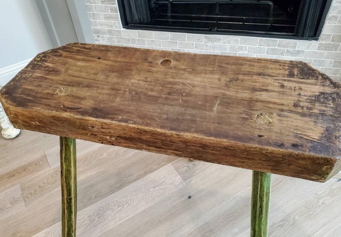 Primitive 19th Century European Country Pig Bench / Work Table For Sale 2