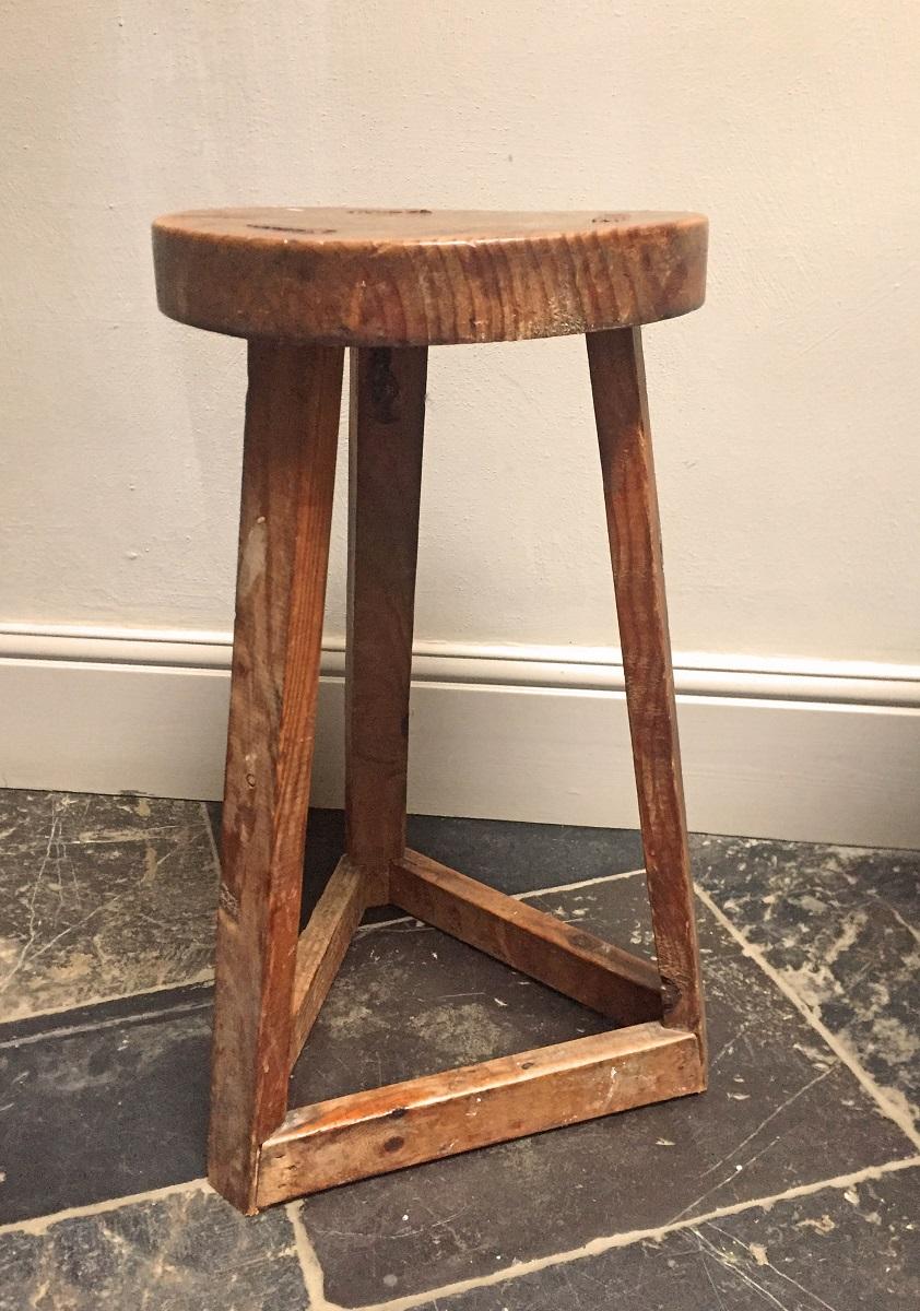Primitive 19th Century French Stool 2