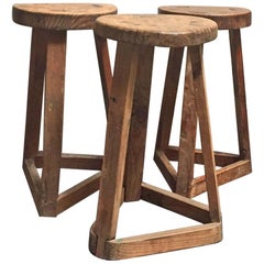 Primitive 19th Century French Stool