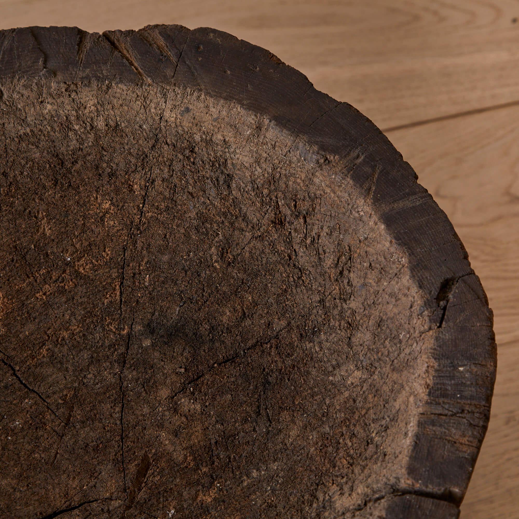 Blocco da macellaio primitivo in Oak Oak del 19° secolo in vendita 4